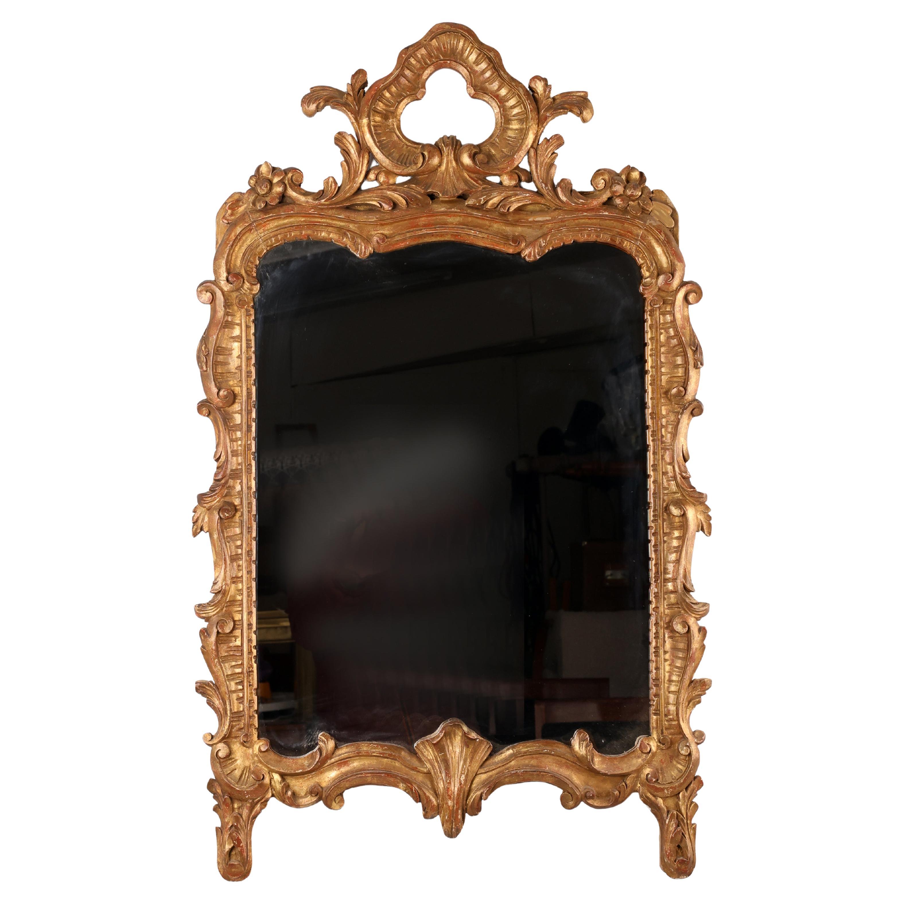 19th Century Giltwood Mirror, Baroque / Rococo Revival For Sale