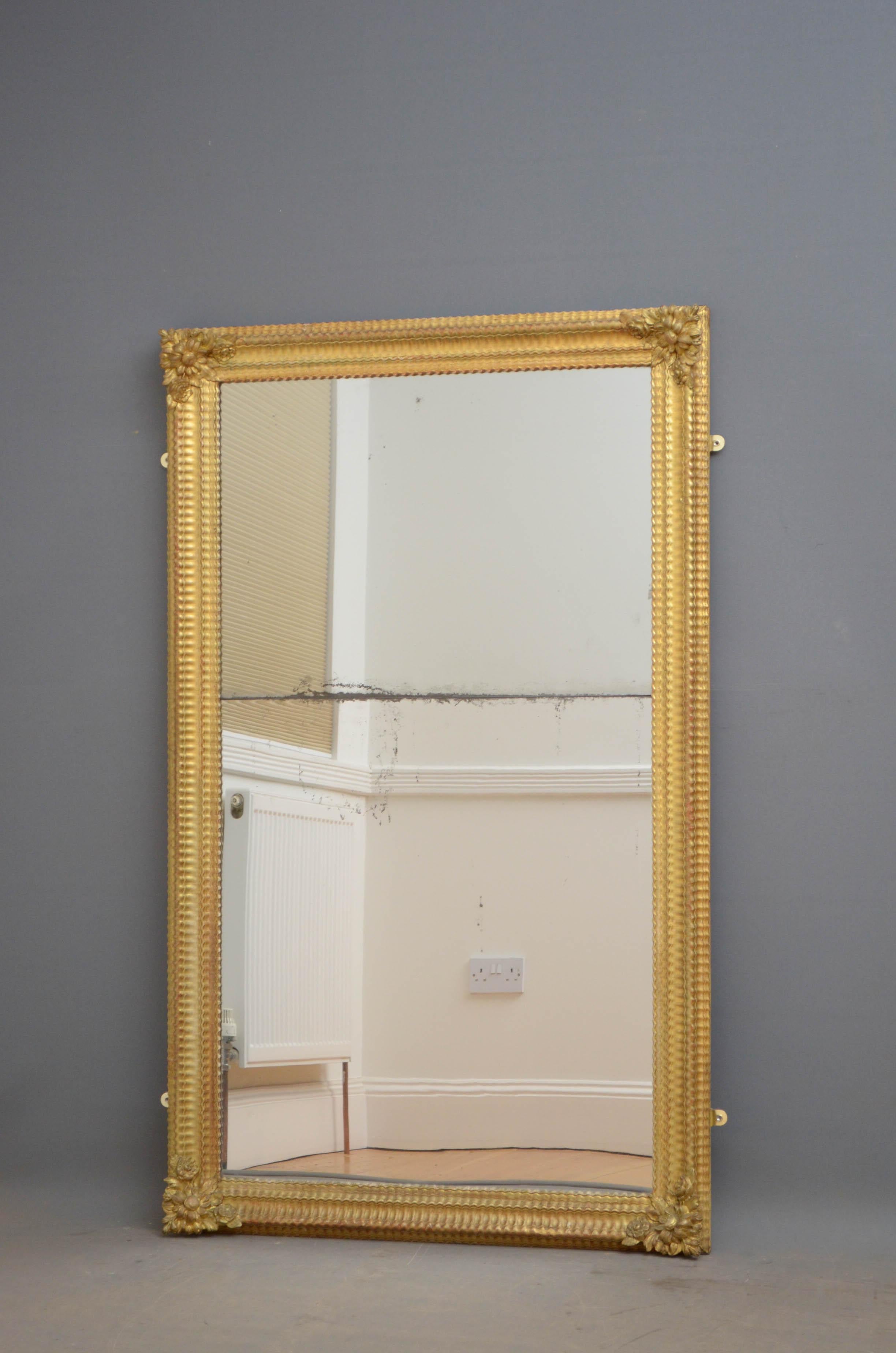 19th Century Giltwood Mirror 5