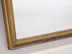19th Century Giltwood Neoclassical Mirror with Lauren Wreath Crest, 63"H