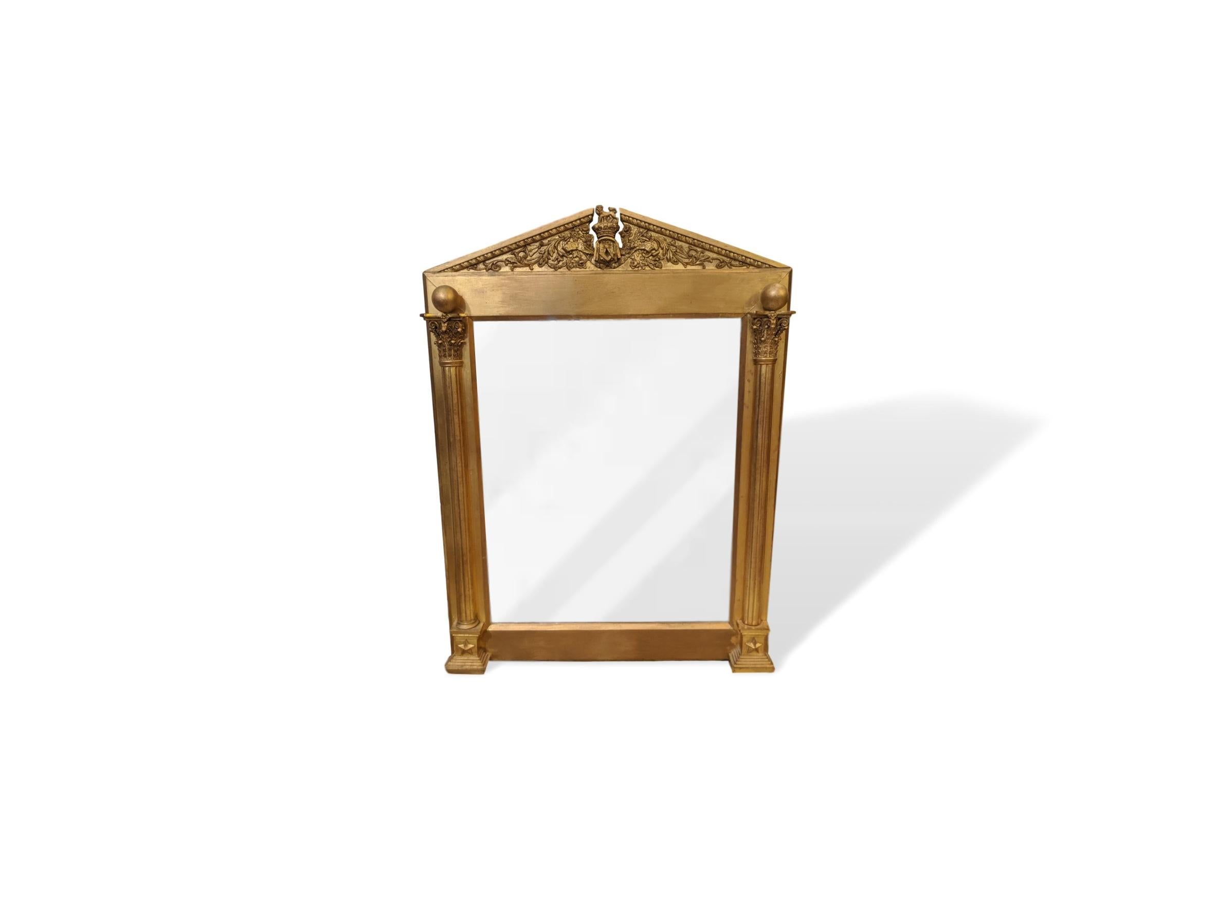 19th century giltwood occasional mirror in the style of Sir Lawrence Alma-Tadema.