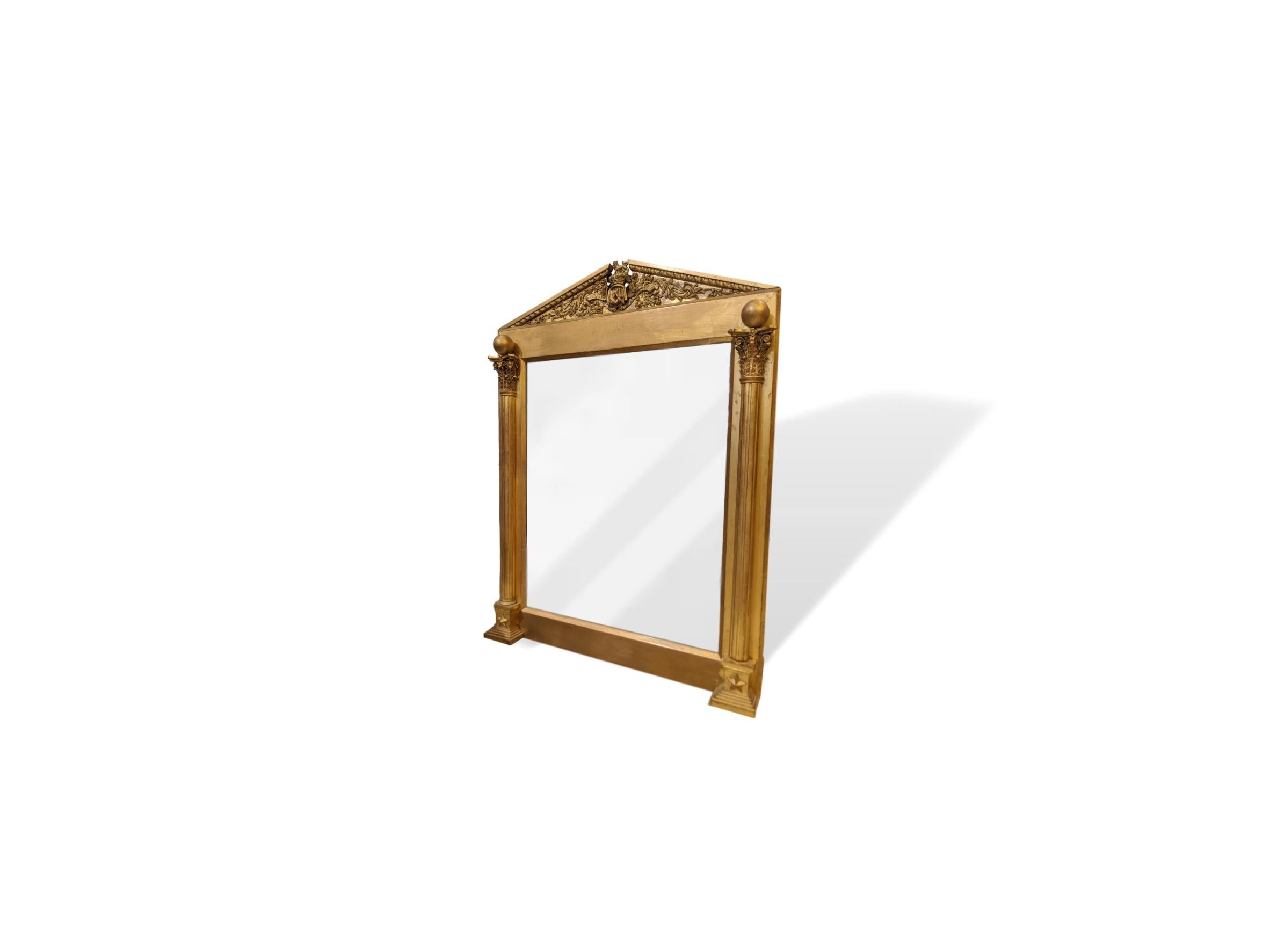 Victorian 19th Century Giltwood Occasional Mirror in the style of Sir Lawrence Alma-Tadema For Sale