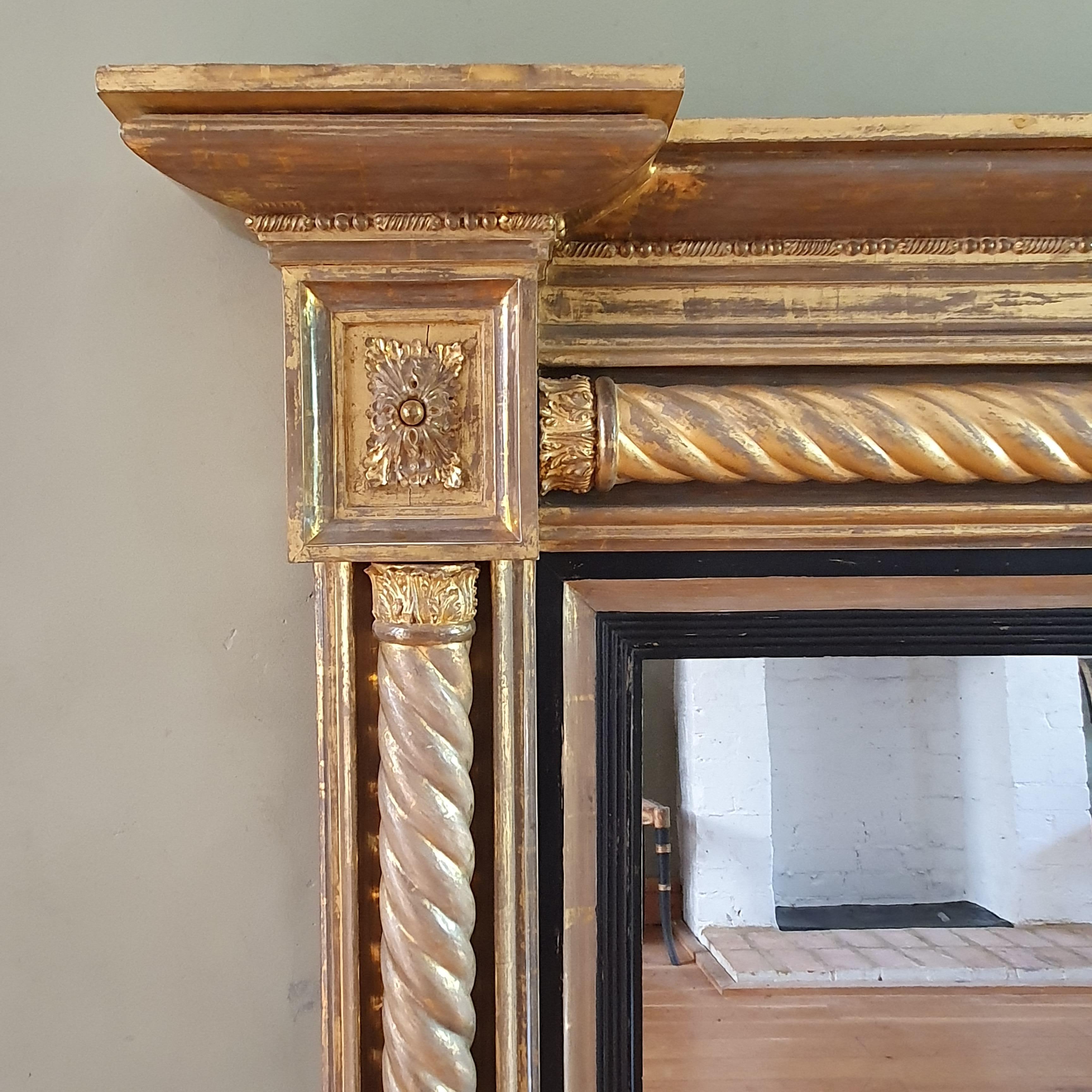 Guglielmo IV Specchio da soffitto in legno dorato del XIX secolo in vendita