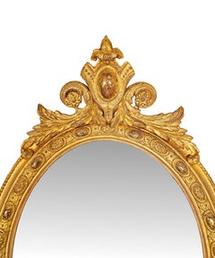 19th Century Giltwood Pair of Neat Size Pier Mirrors