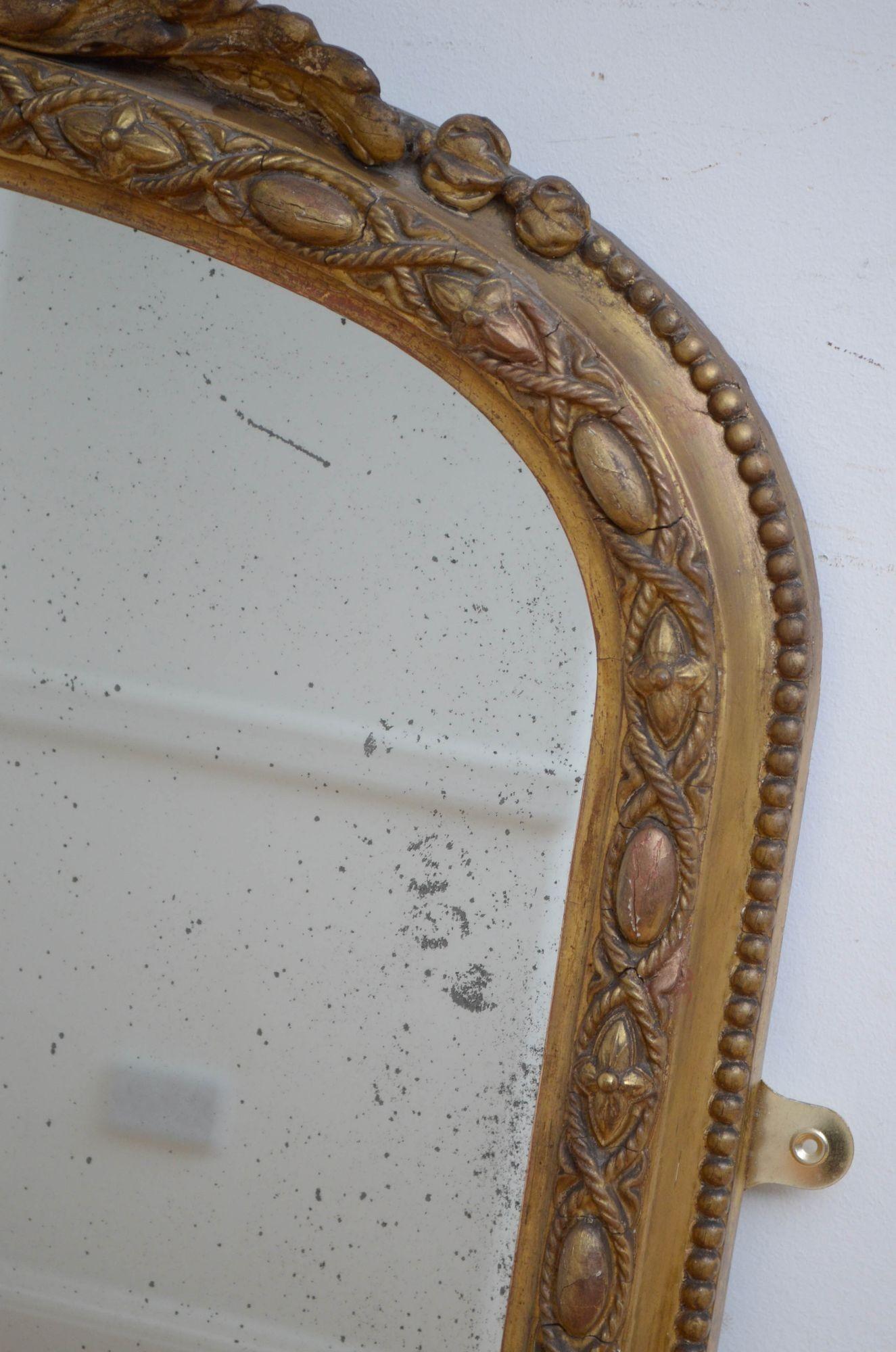 19th Century Giltwood Pier Mirror H156cm For Sale 5