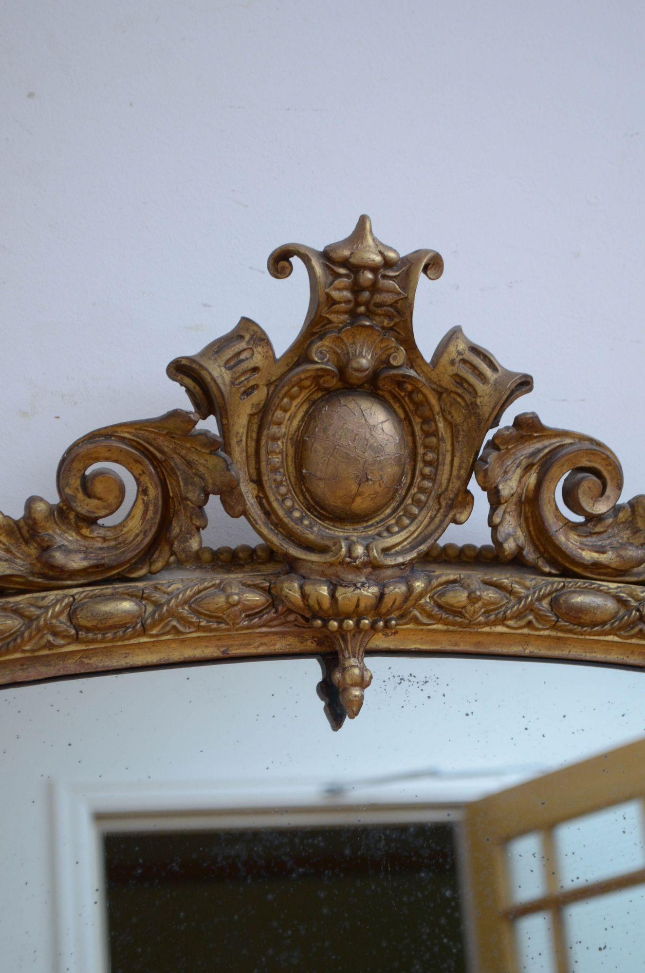 19th Century Giltwood Pier Mirror H156cm For Sale 2