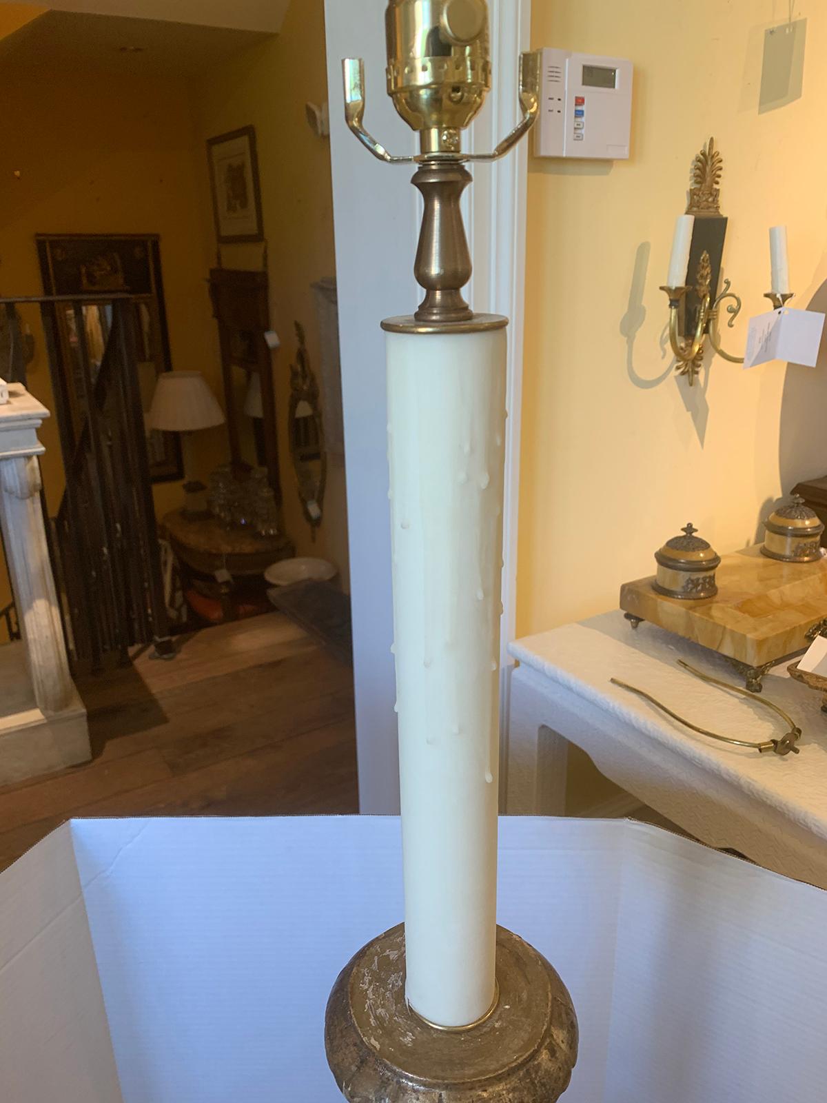 19th Century Giltwood Torchiere or Pricket as Floor Lamp For Sale 4