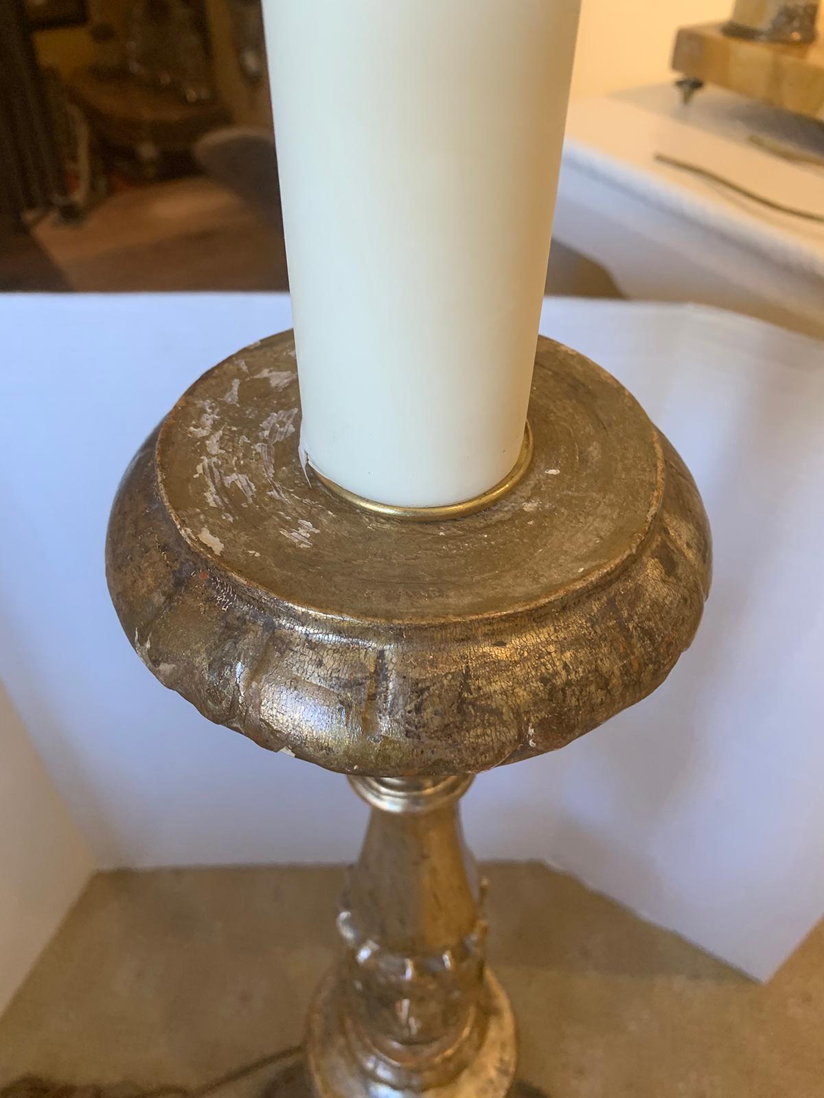 19th Century Giltwood Torchiere or Pricket as Floor Lamp For Sale 5