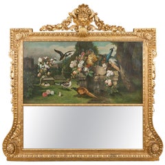 19th Century Giltwood Trumeau Mirror