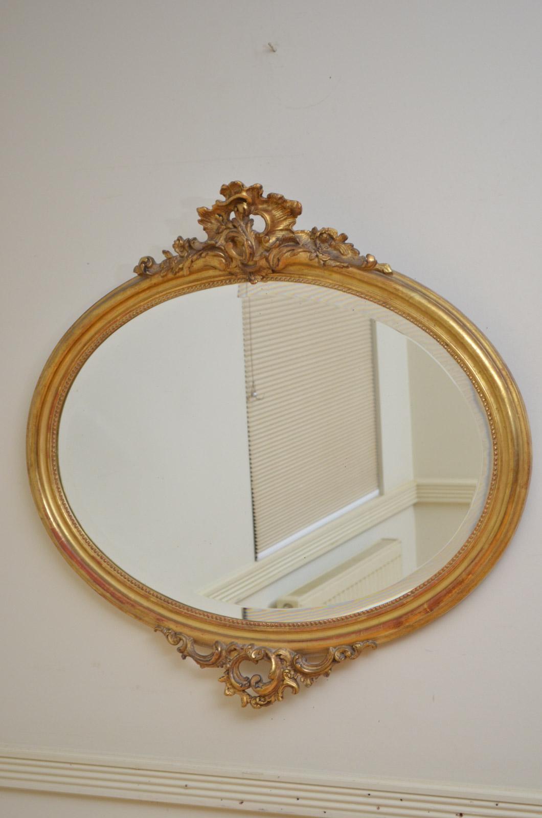 Victorian 19th Century Giltwood Wall Mirror