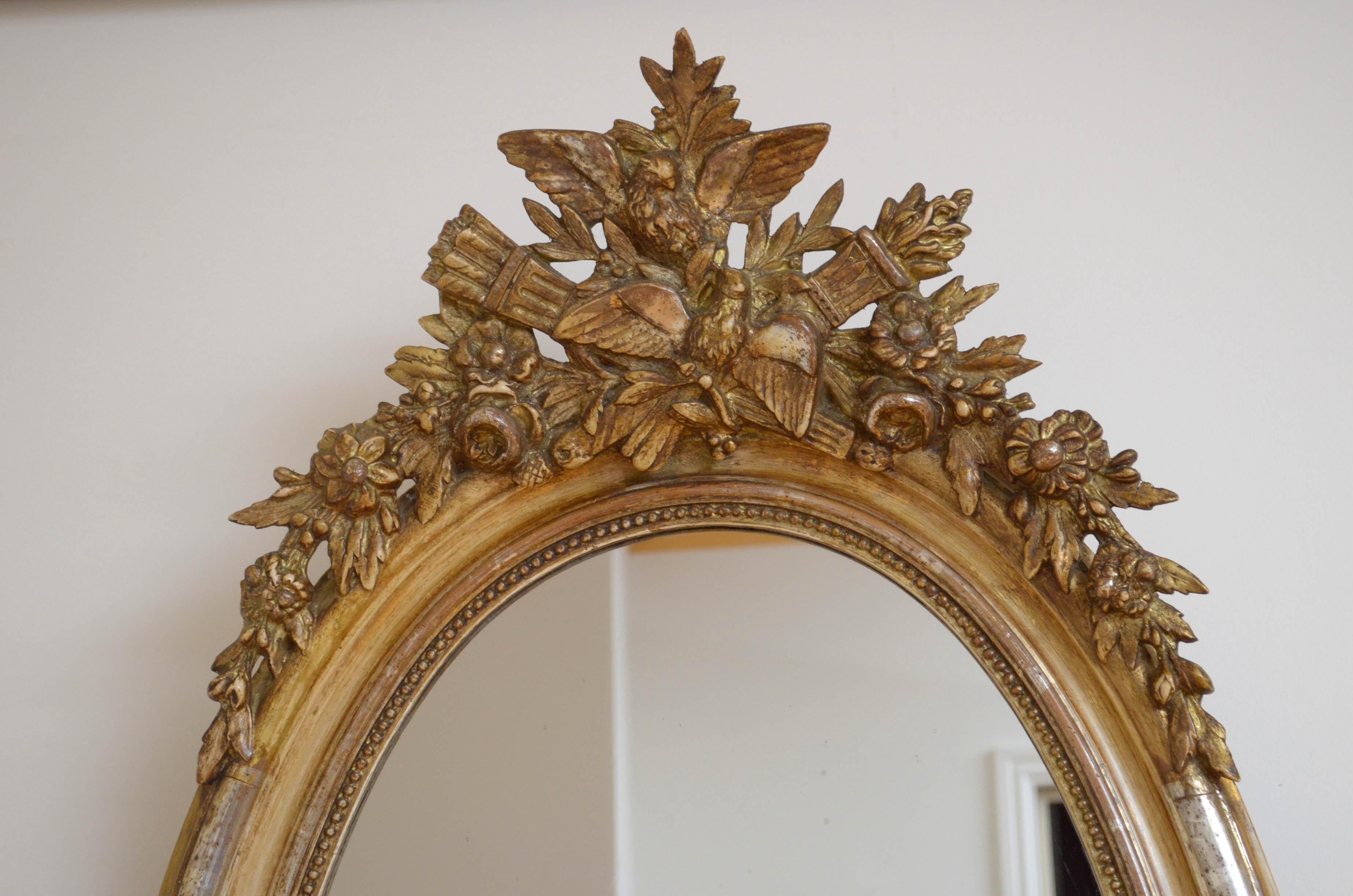 19th Century Giltwood Wall Mirror In Good Condition In Whaley Bridge, GB