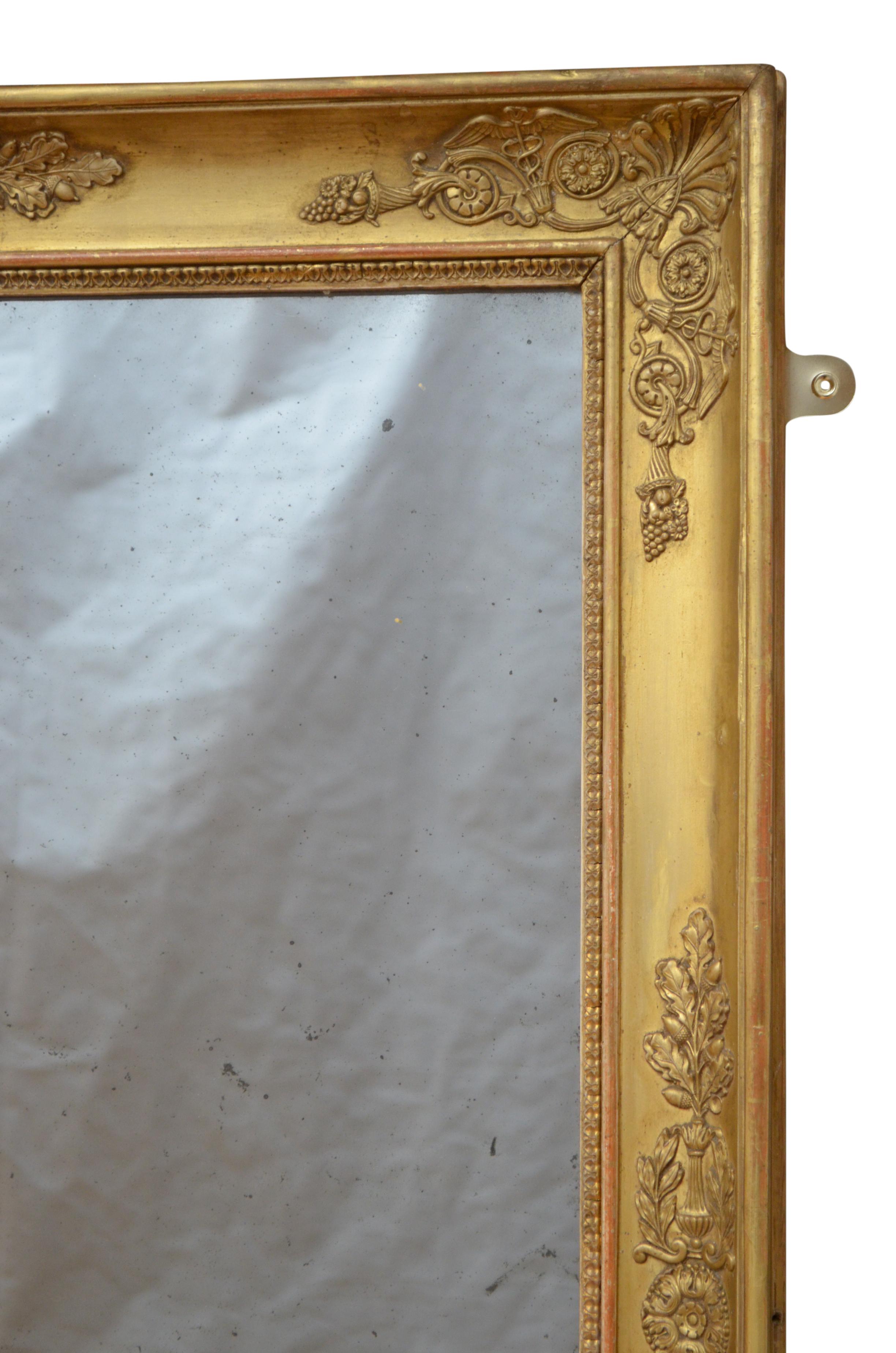 19th Century Giltwood Wall Mirror For Sale 2