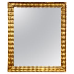 Specchio da parete in legno dorato del XIX secolo