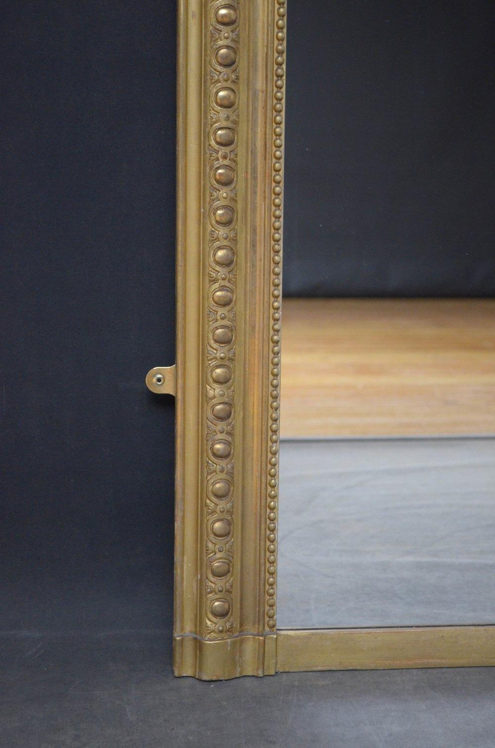 Espejo de pared de madera dorada del siglo XIX H154cm Luis XV en venta