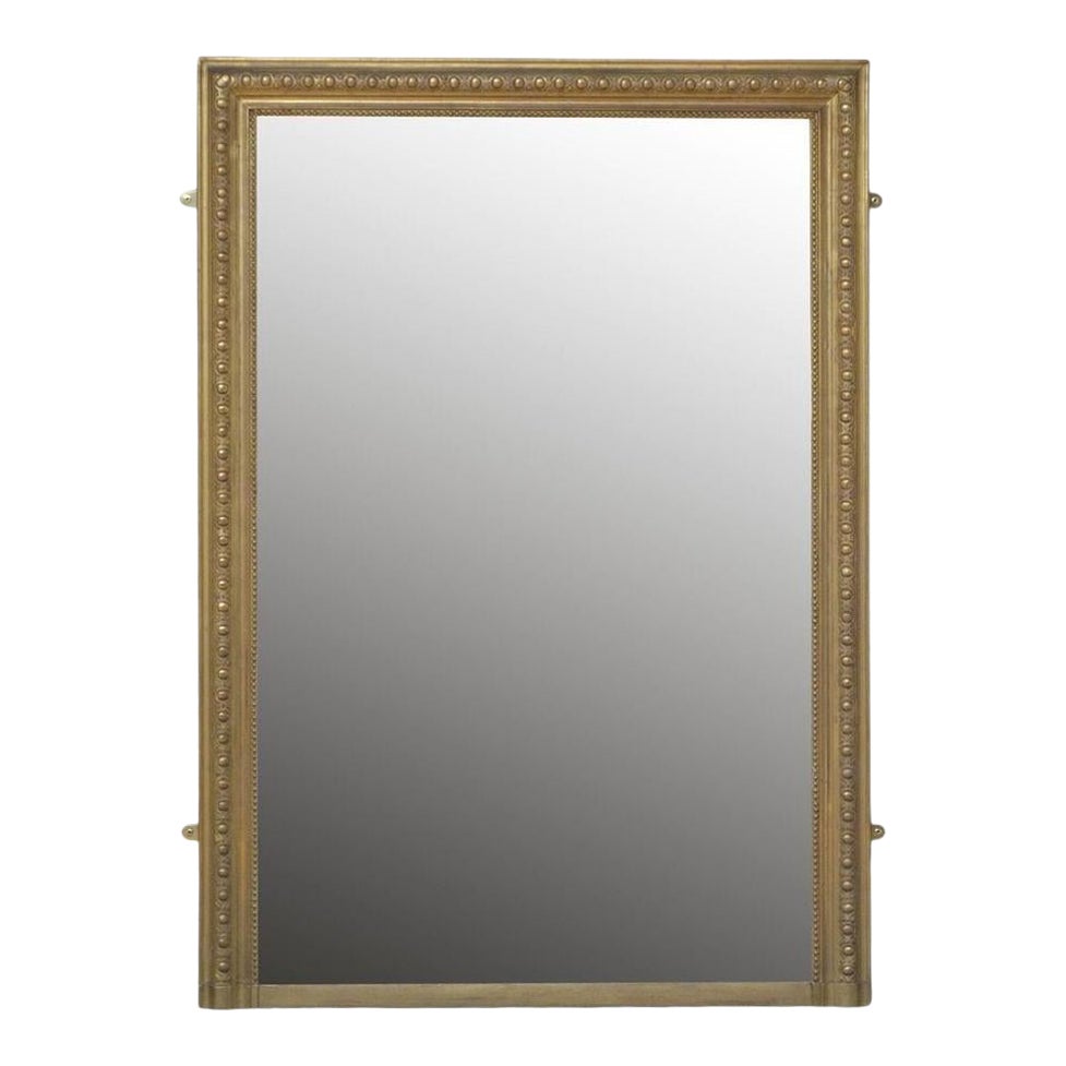 Espejo de pared de madera dorada del siglo XIX H154cm en venta