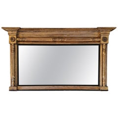 Specchio da soffitto William Williams IV in legno dorato del XIX secolo