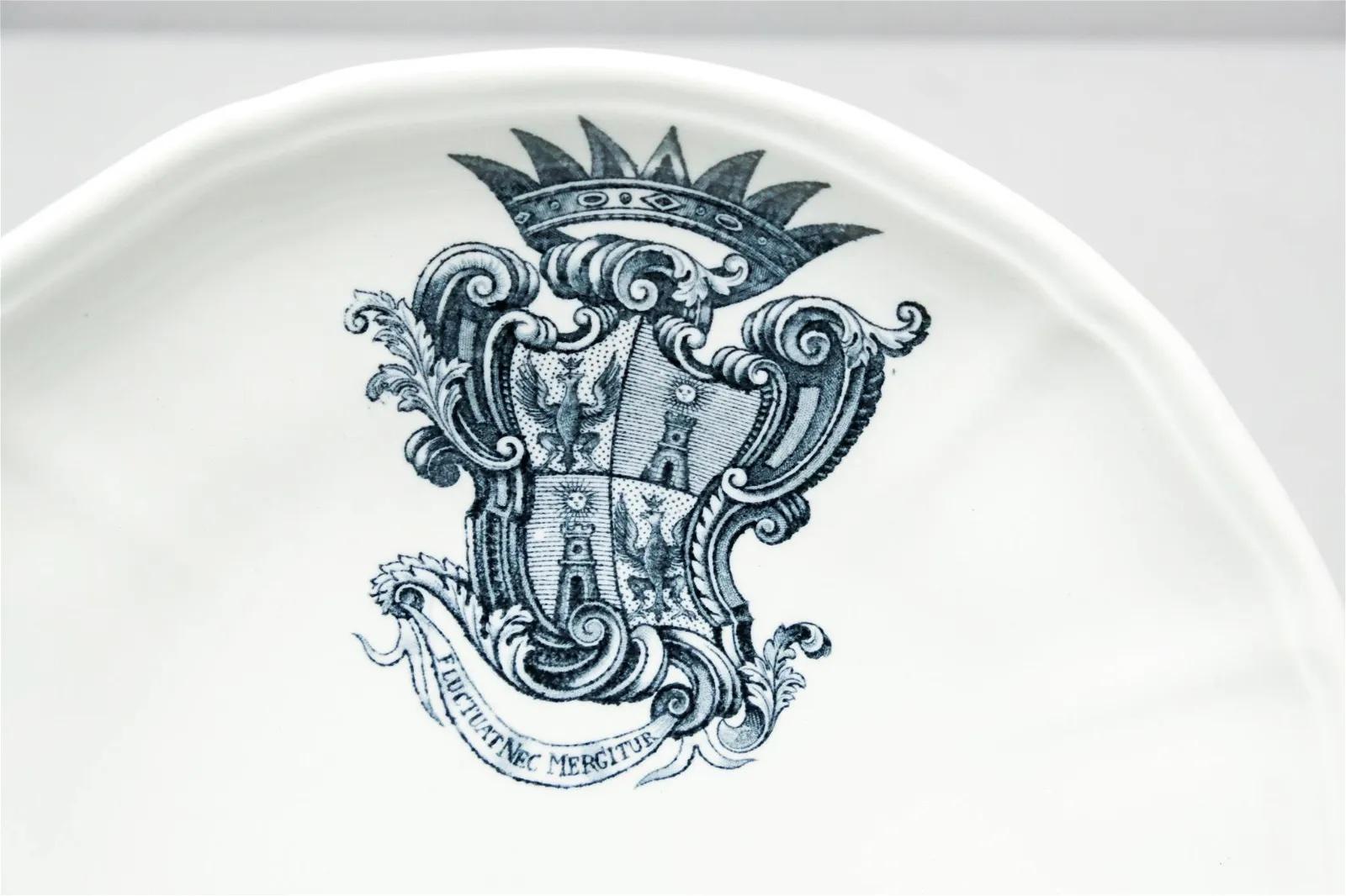 19th century precursor company to Richard Ginori Porcelain. Bearing the motto of the city of Paris, 