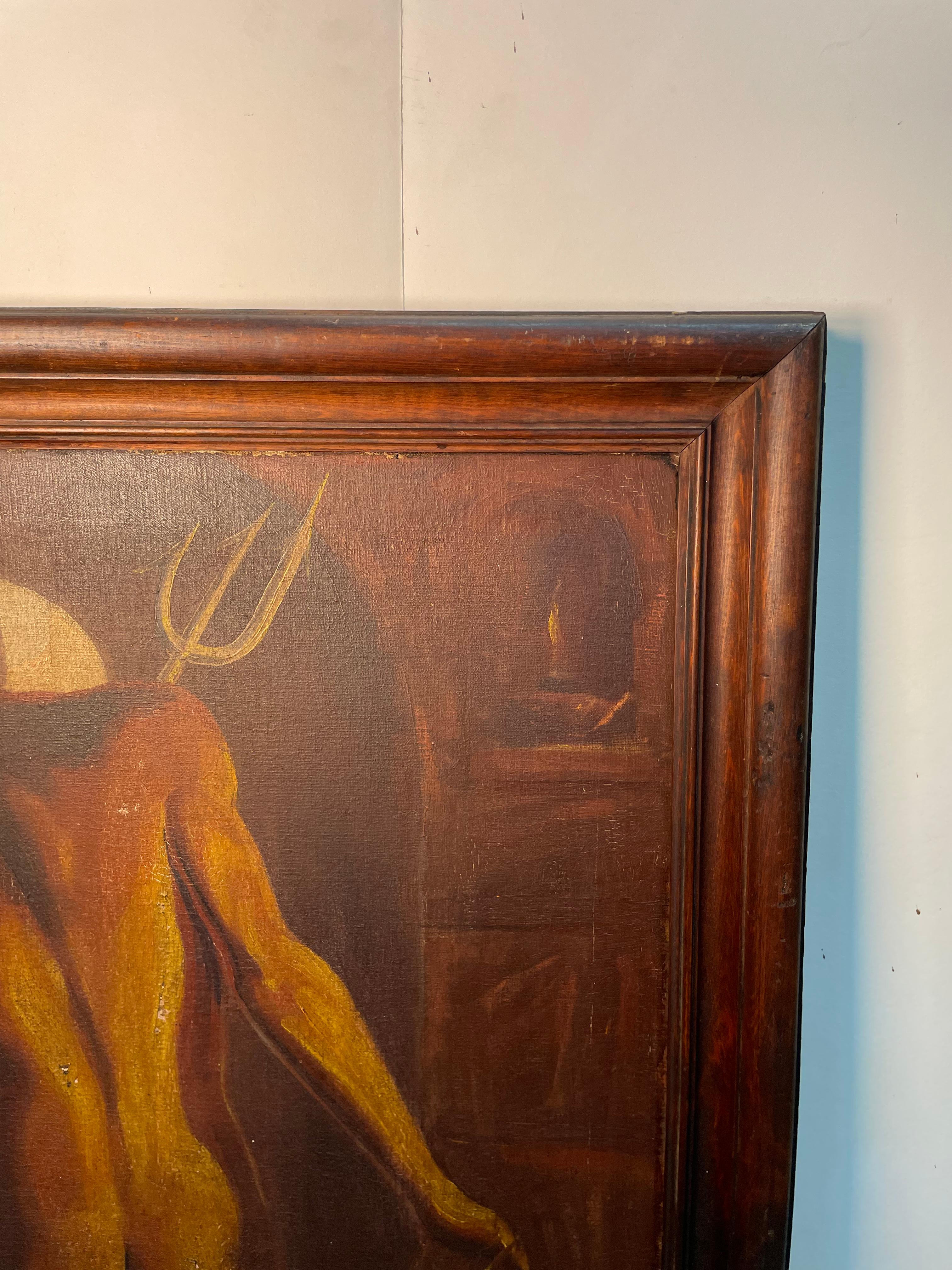 19th Century Gladiator Painting In Good Condition In Los Angeles, CA