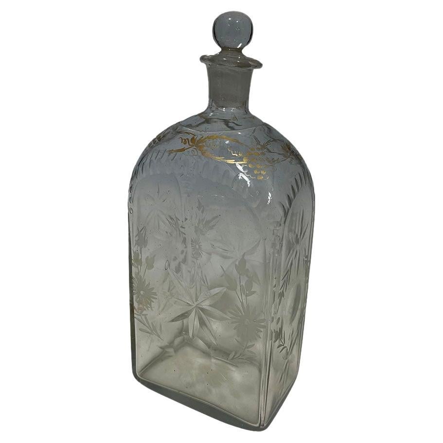 19th Century glass decanter