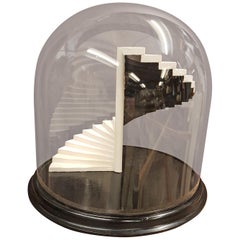 19th Century Glass Dome with Bespoke Miniature Staircase