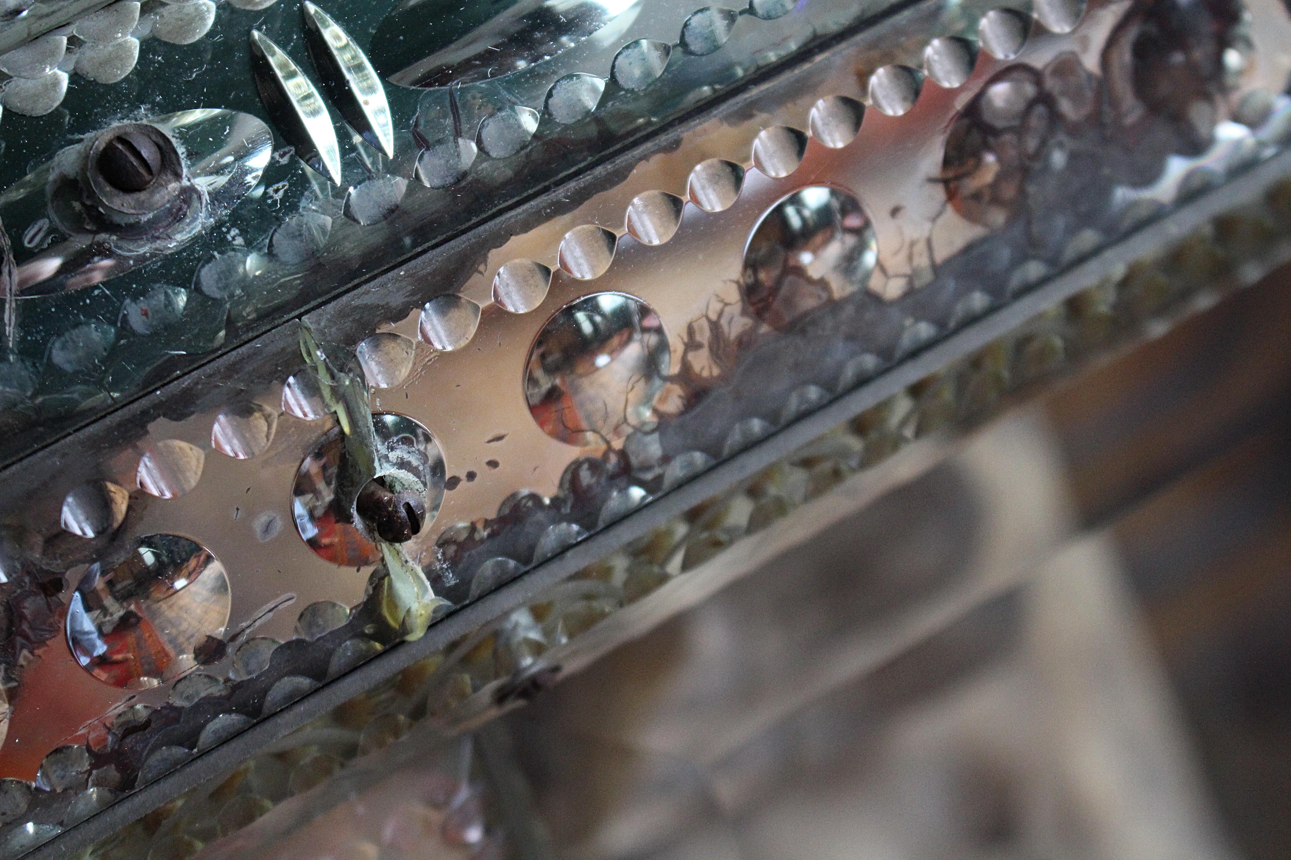 19th Century Glass & Mirrored Venetian Vitrine Display Case Curio Cabinet 12