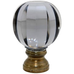 19th Century Glass Newel Post Finial