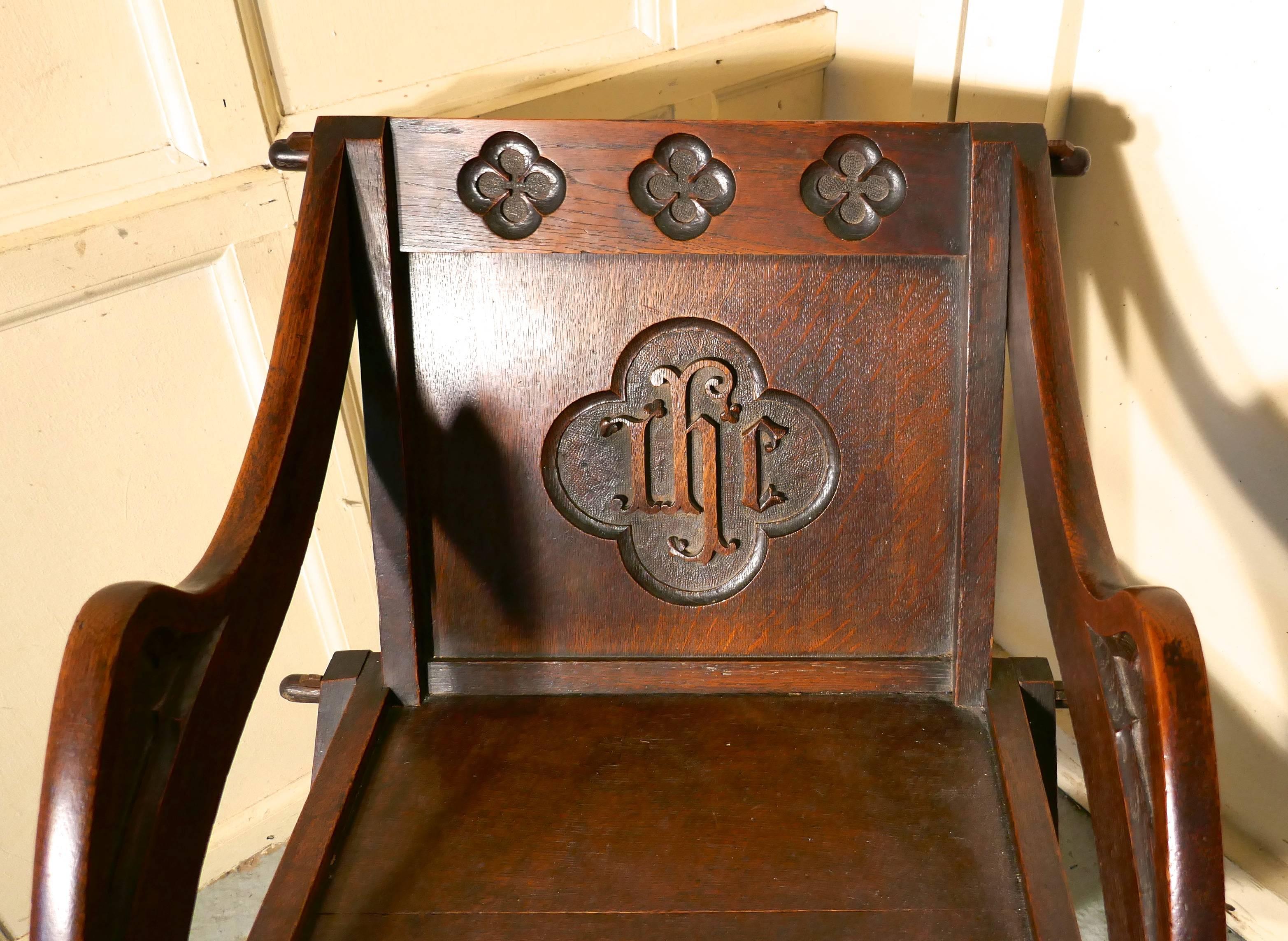 19th Century Glastonbury Oak Chair In Good Condition In Chillerton, Isle of Wight