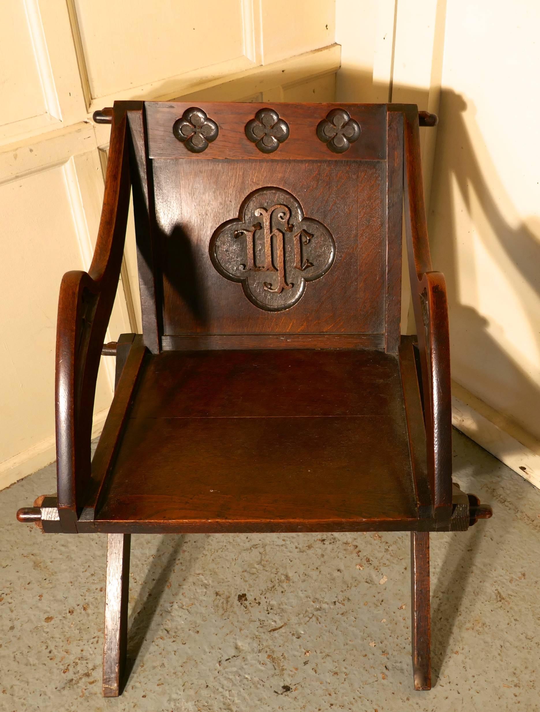 19th Century Glastonbury Oak Chair 1