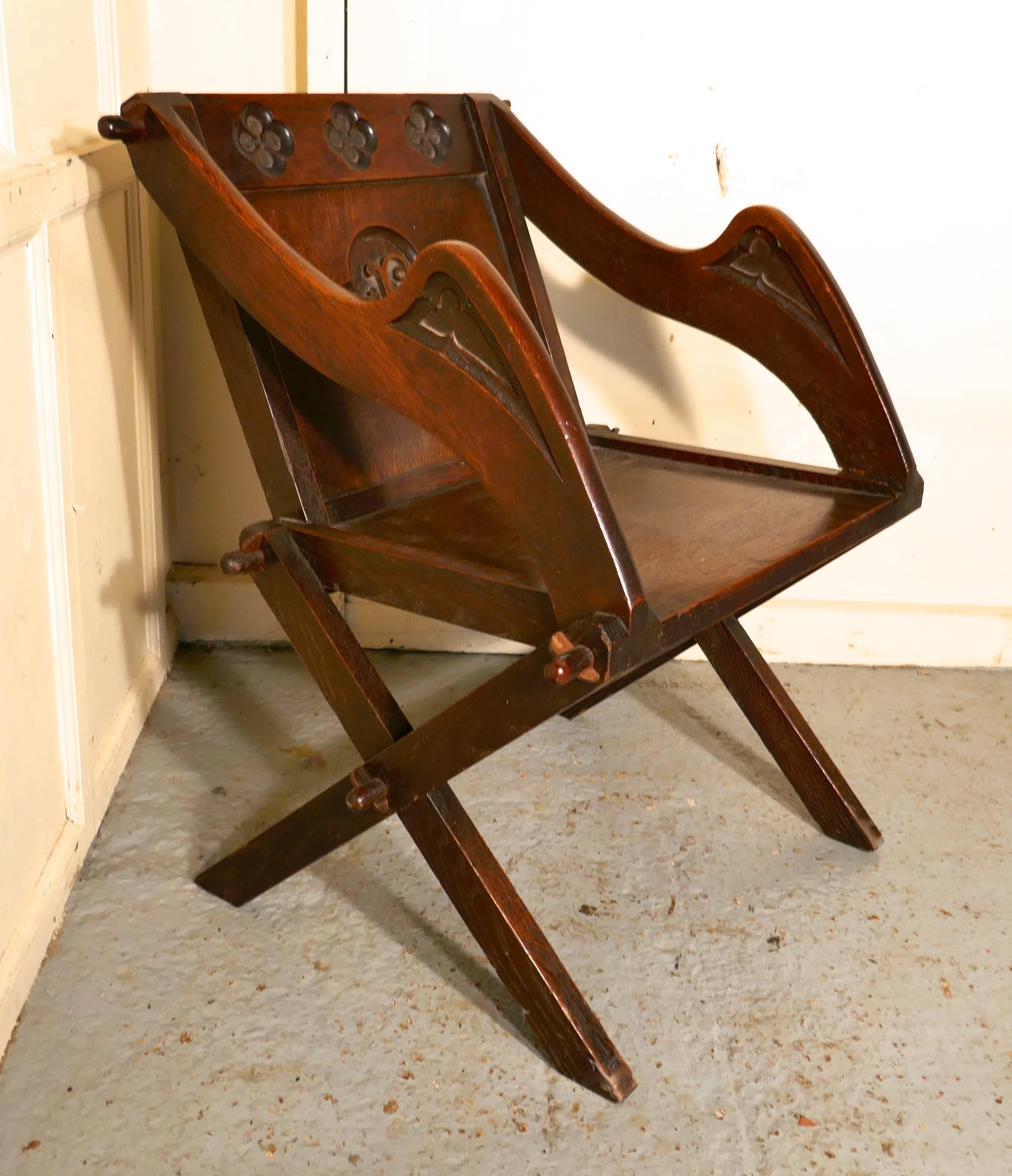 19th Century Glastonbury Oak Chair 3