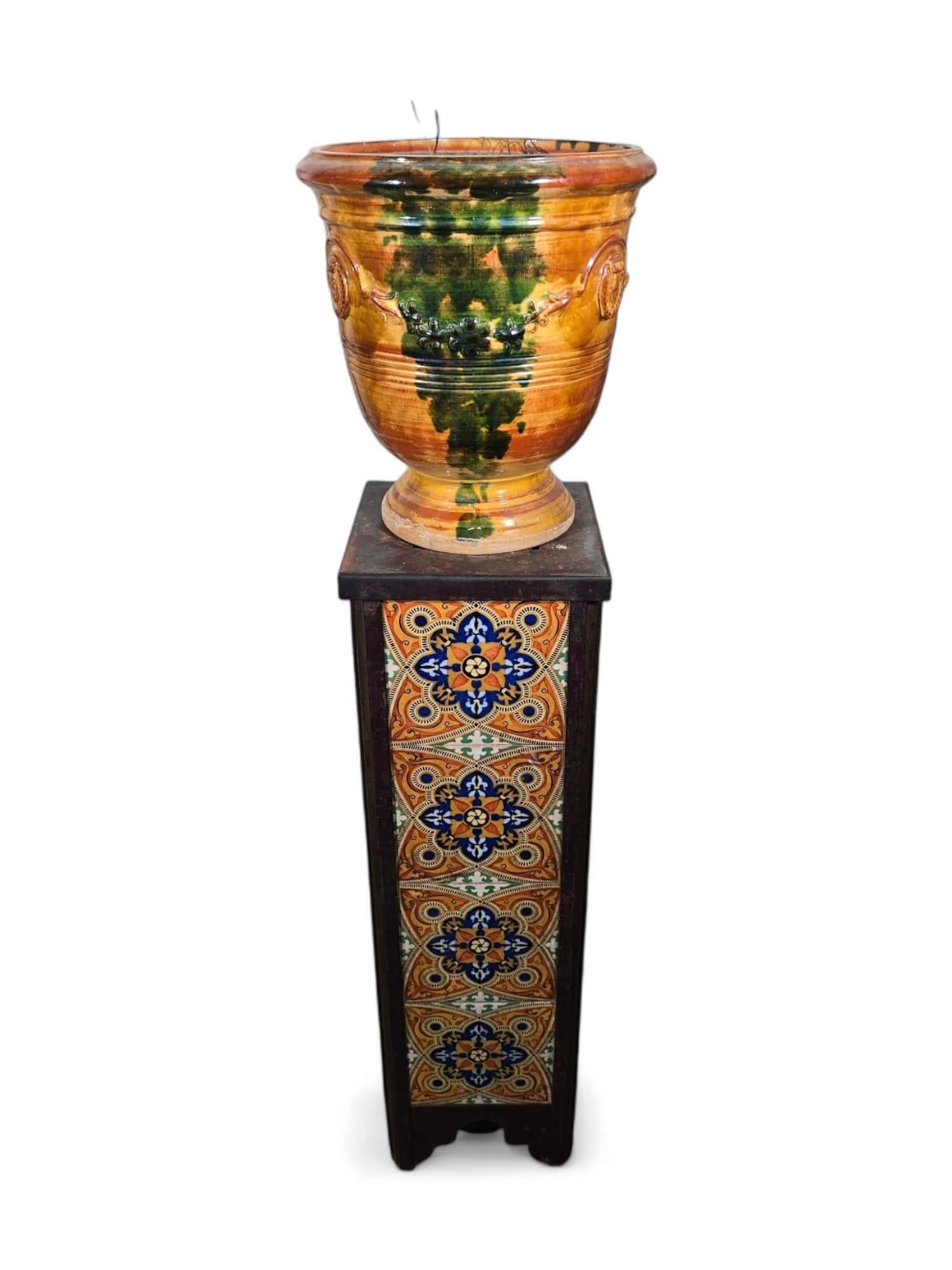 19th Century Glazed Ceramic Planter For Sale 6