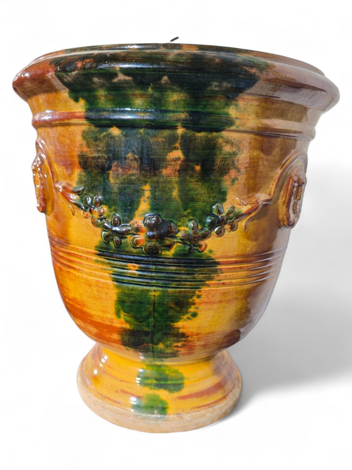 Late 19th Century 19th Century Glazed Ceramic Planter For Sale