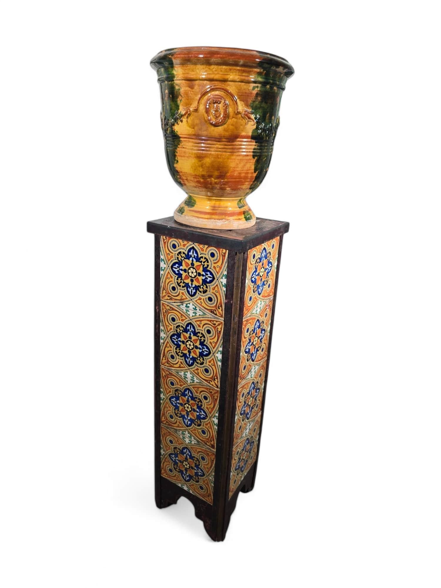 19th Century Glazed Ceramic Planter For Sale 1