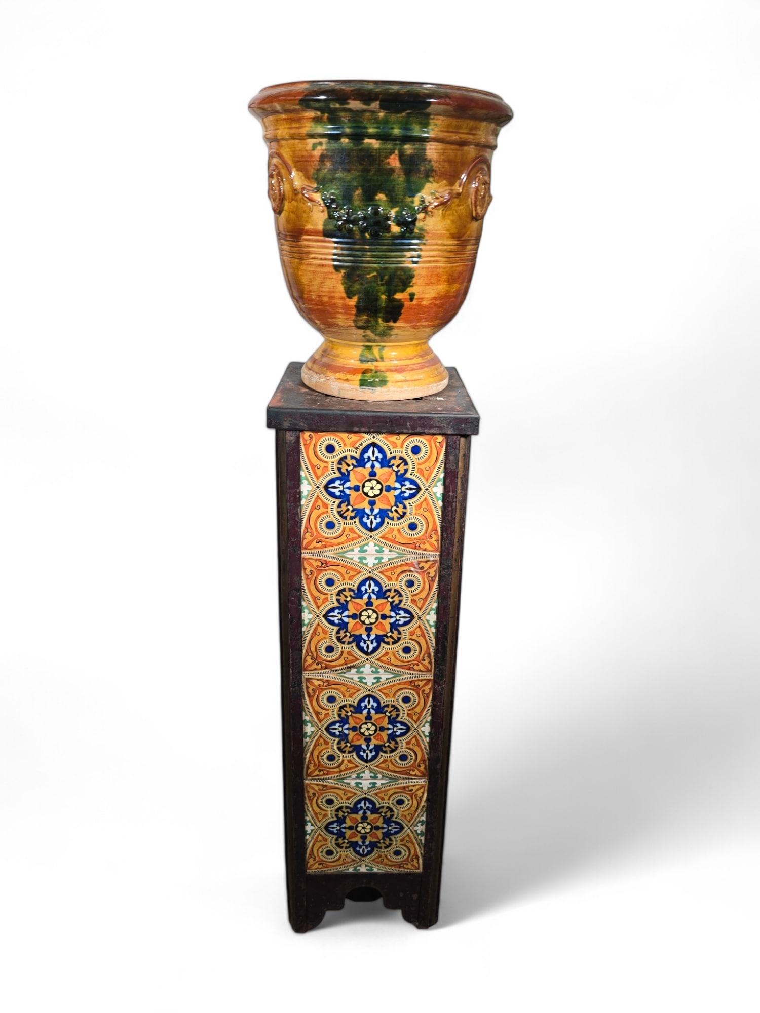 19th Century Glazed Ceramic Planter For Sale 2