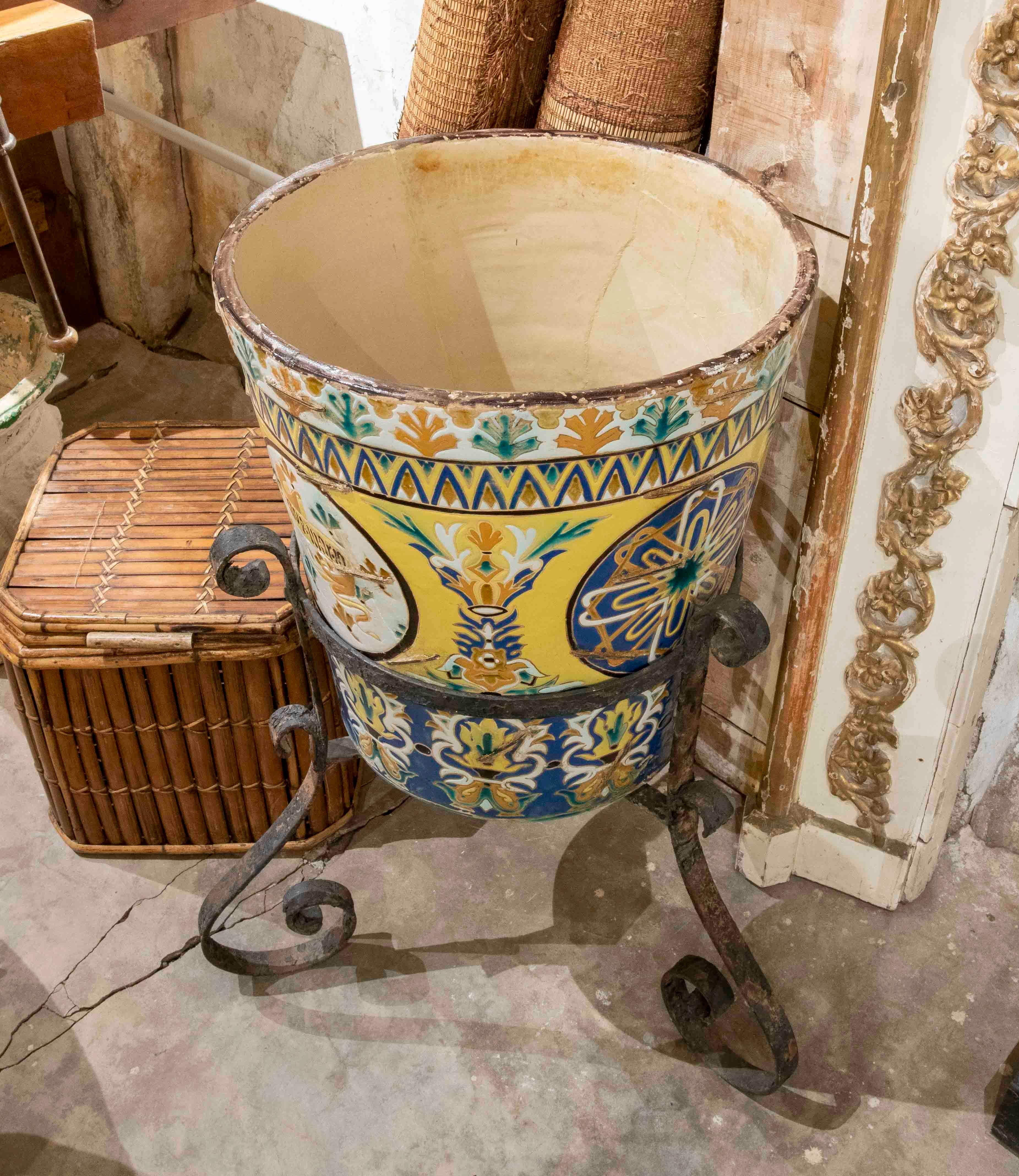 19th Century Glazed Ceramic Pottery Pot For Sale 12