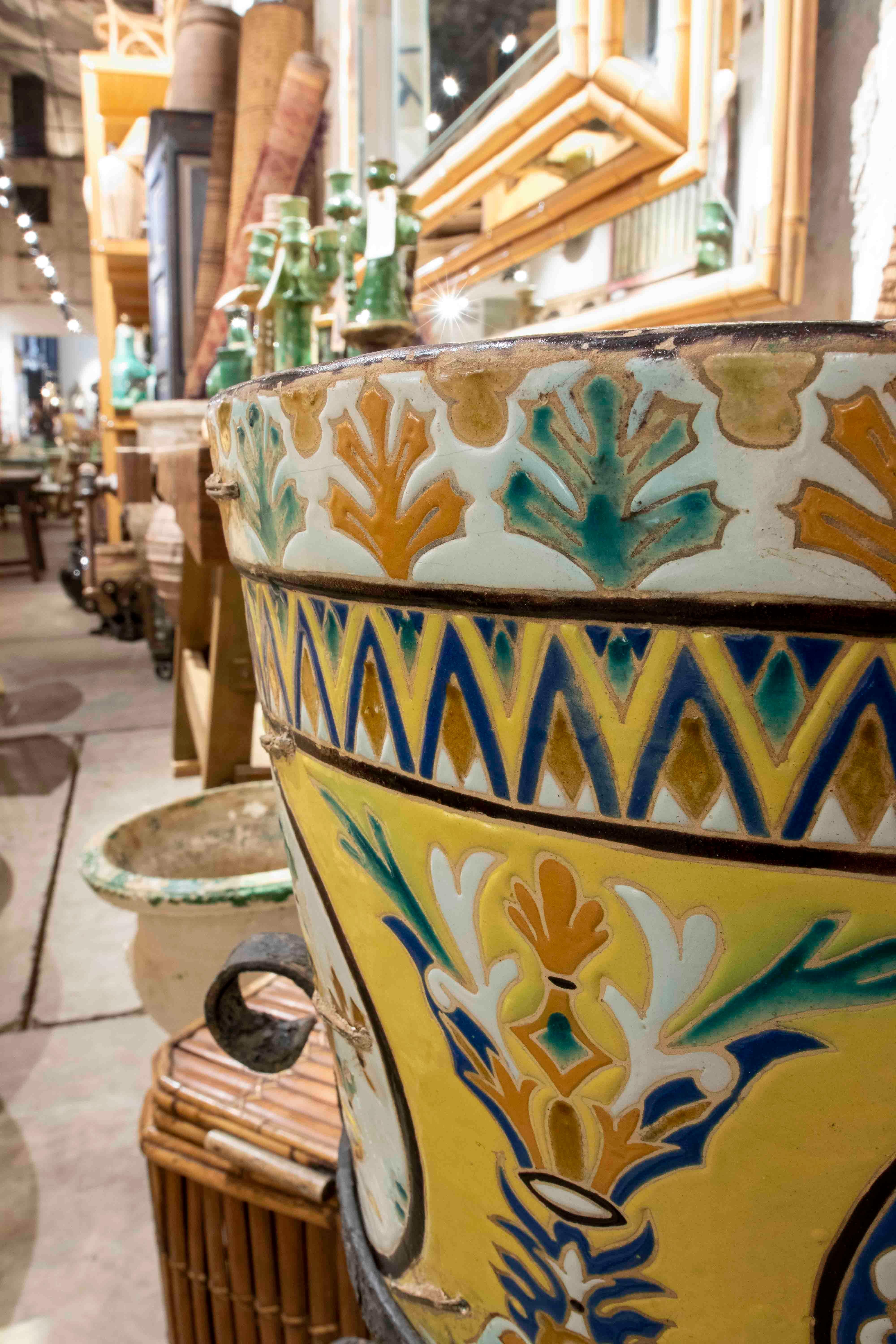 19th Century Glazed Ceramic Pottery Pot For Sale 1