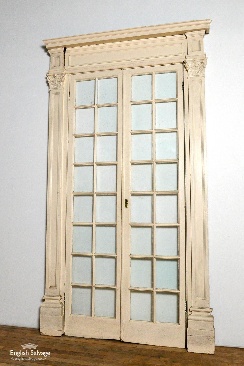 European 19th Century Glazed Doors in Decorative Surround For Sale