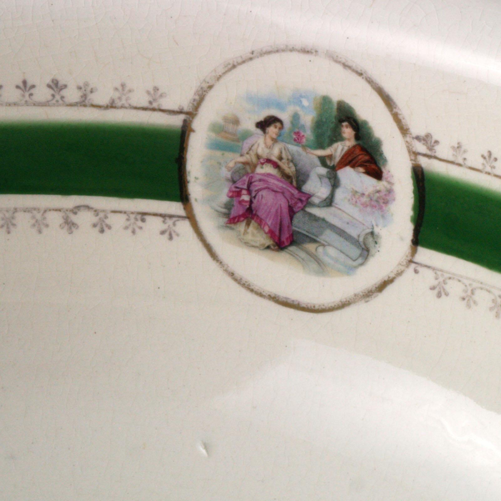 19th Century Glazed Large Ceramic Basin by Societa Italiana Ceramiche di Laveno 2