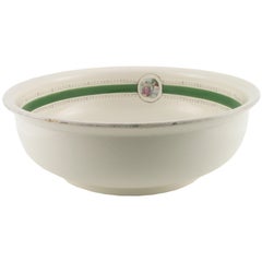 Antique 19th Century Glazed Large Ceramic Basin by Societa Italiana Ceramiche di Laveno