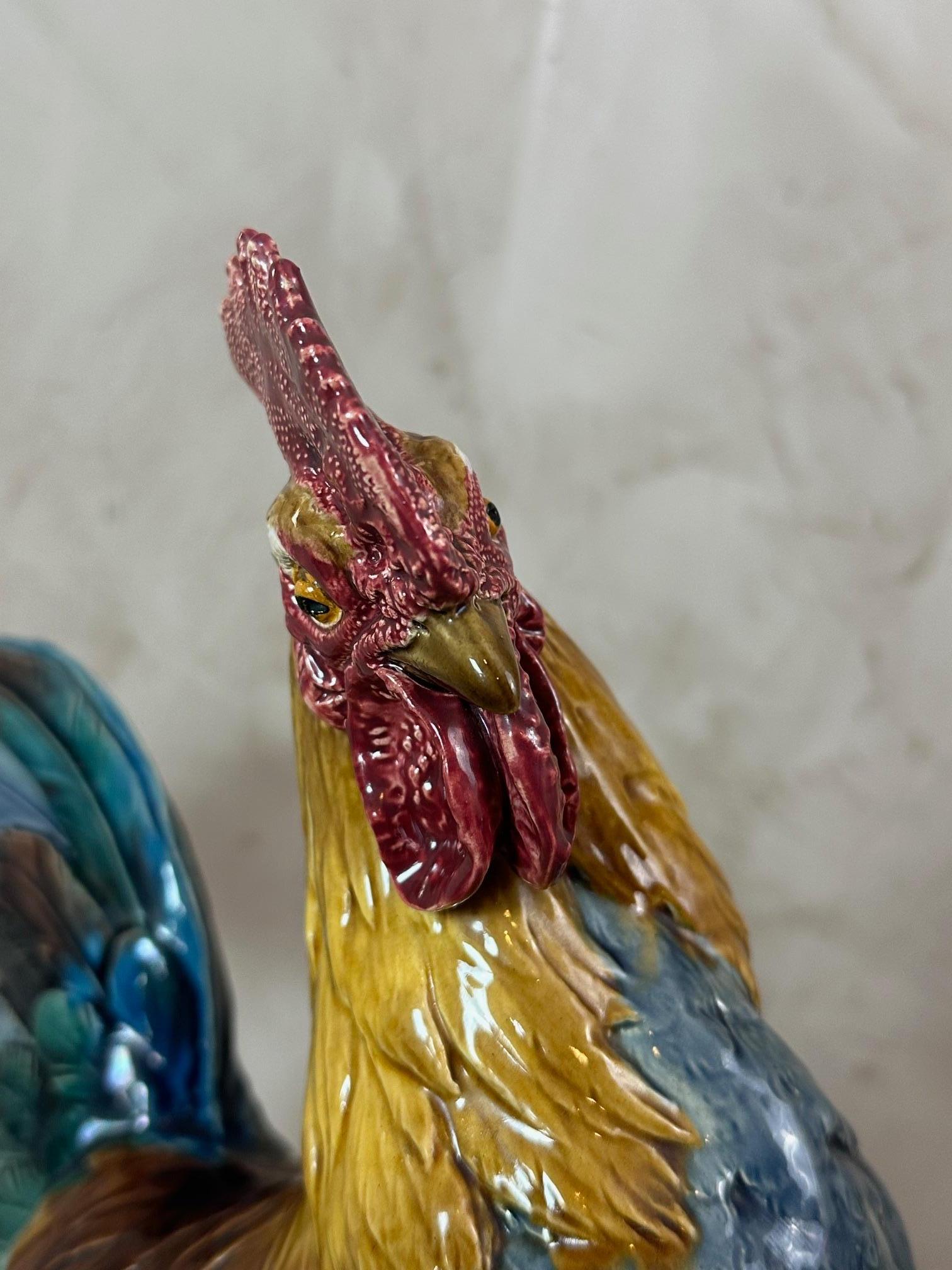 Jardinière de coq émaillée du 19e siècle, années 1870 en vente 1