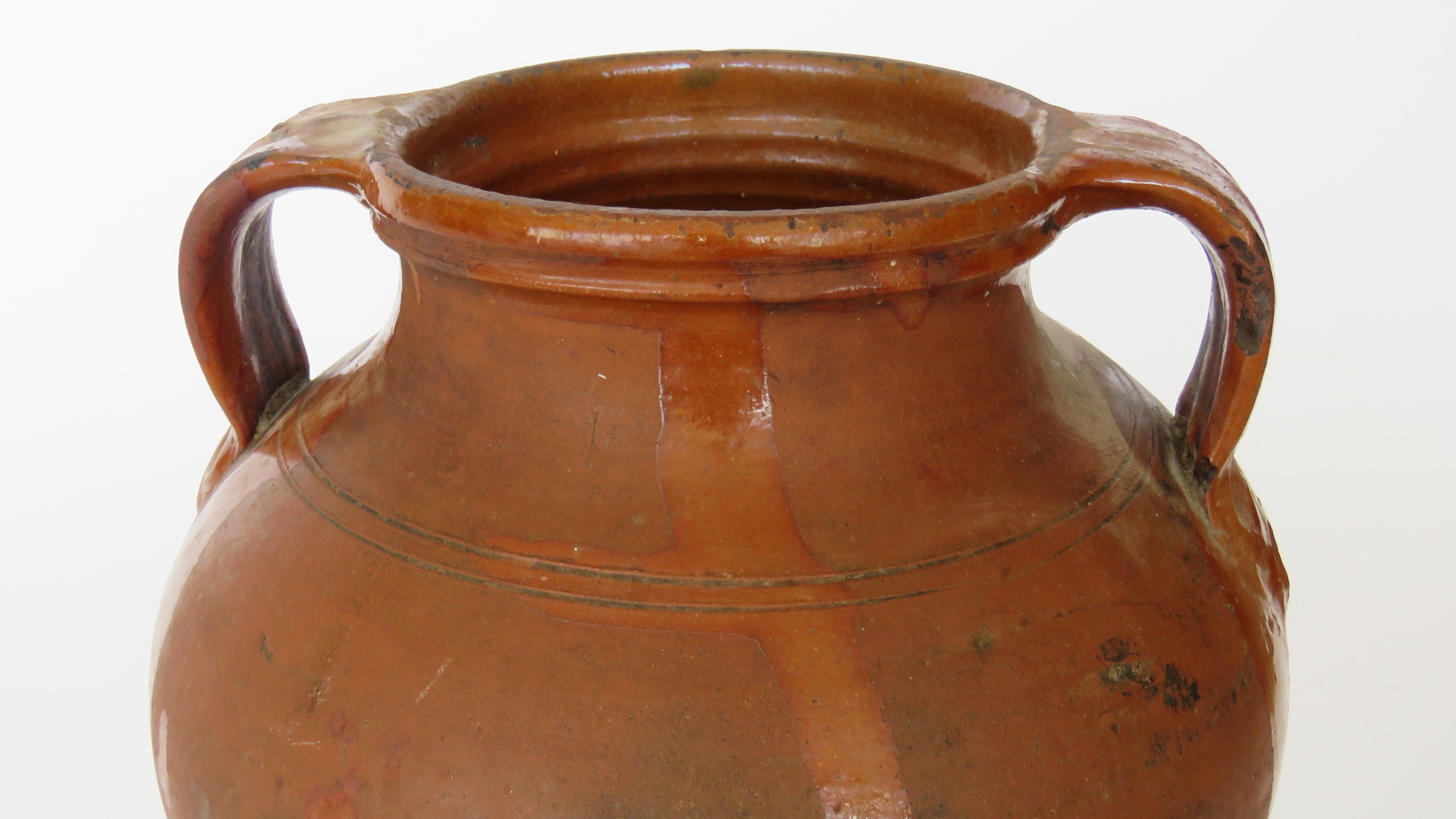 19th Century Glazed Olives Pot For Sale 1