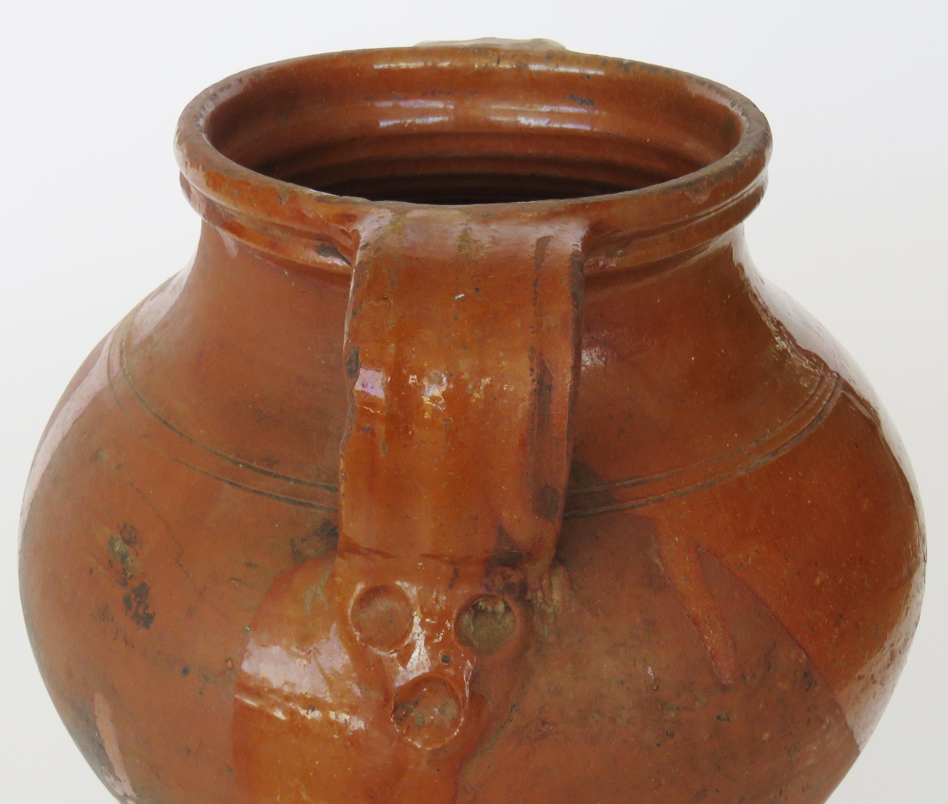 19th Century Glazed Olives Pot For Sale 3