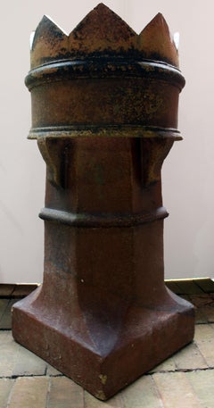 19th Century Glazed Stoneware English Chimney Pot
