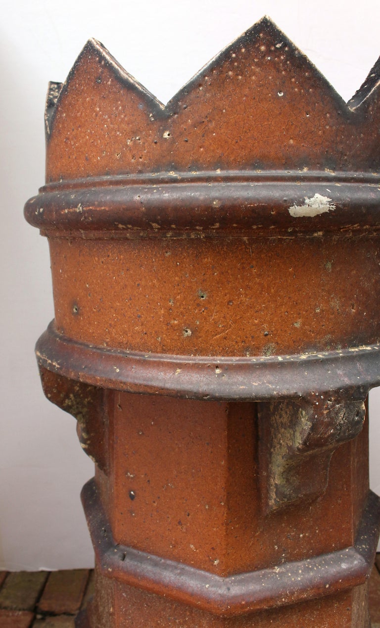 19th Century Glazed Stoneware English Chimney Pot For Sale at 1stDibs