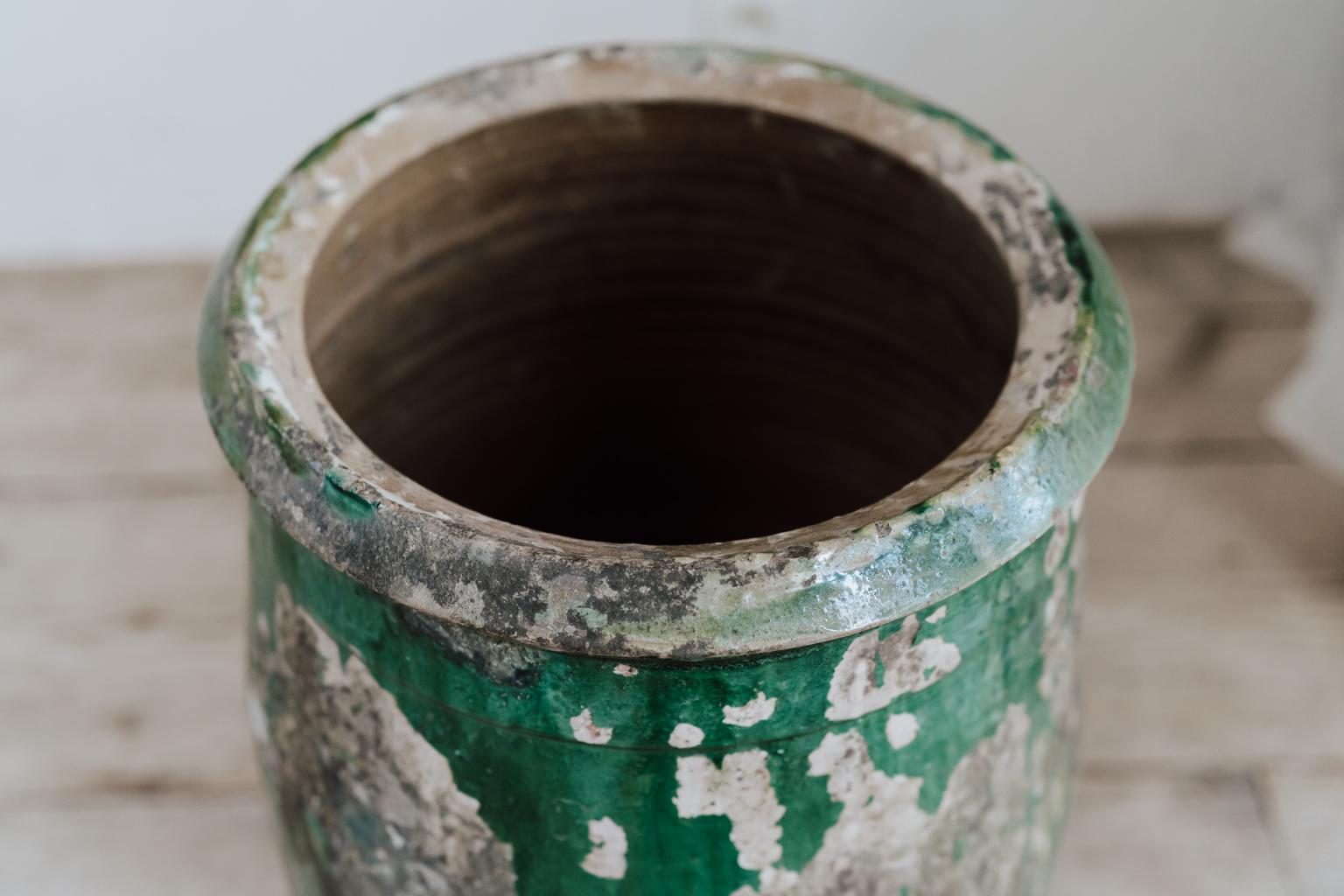 19th Century Glazed Terracotta Castelnaudary Vase/Jardinière/Planter 1