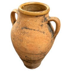 19th Century Glazed Terracotta Tall Pot