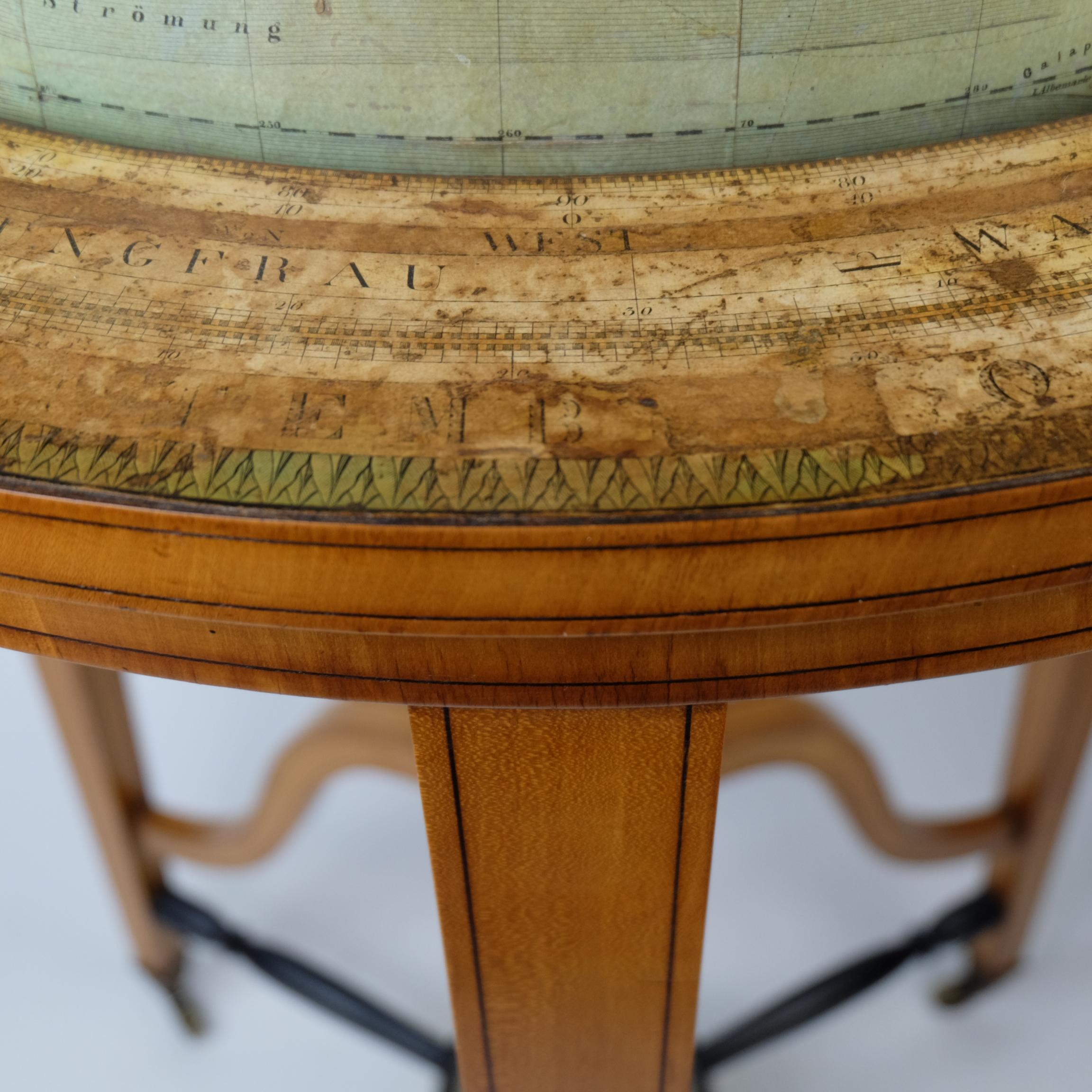 Wood 19th Century Globe of the Firm Ernst Schotte 'Berlin' in the German Language For Sale