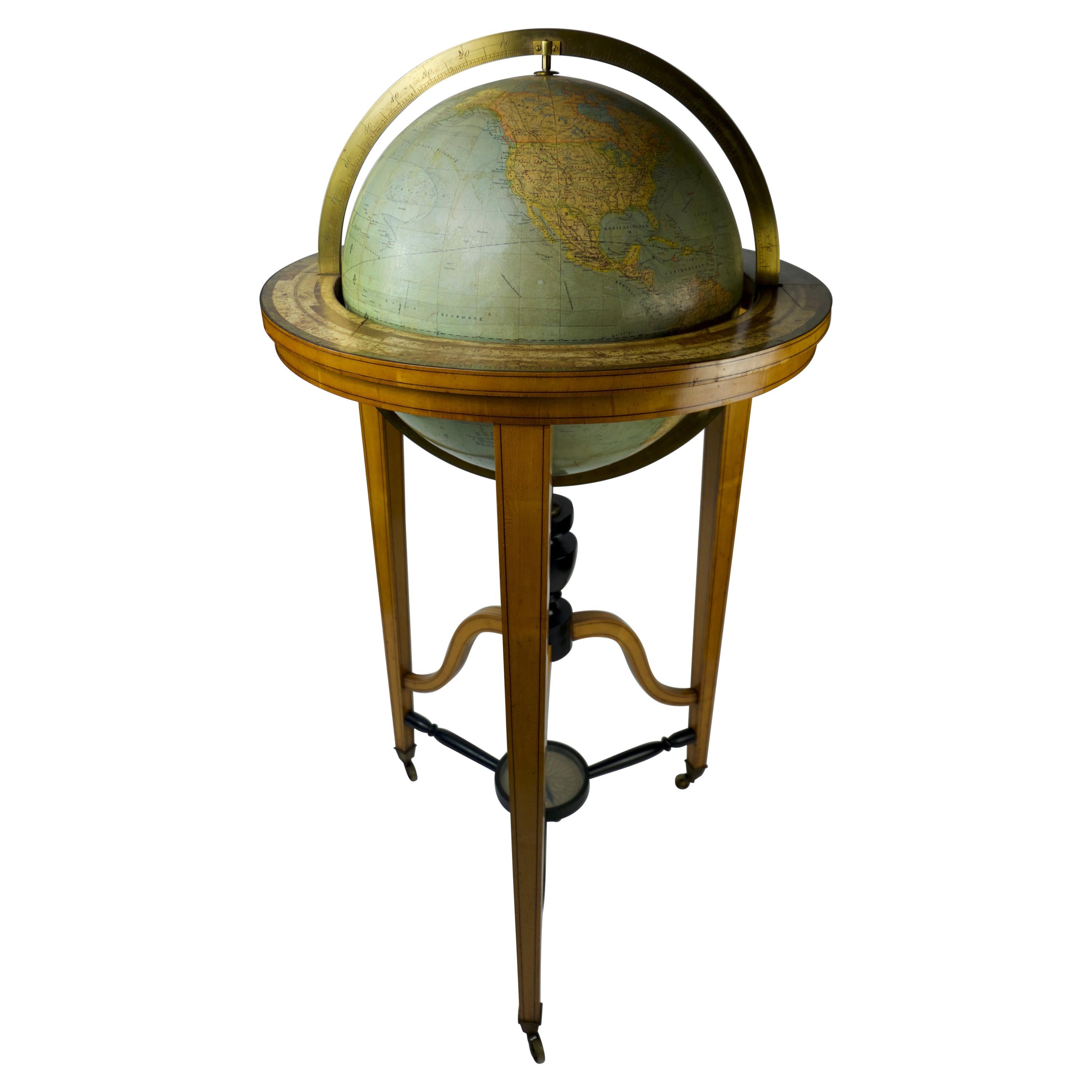 19th Century Globe of the Firm Ernst Schotte 'Berlin' in the German Language For Sale