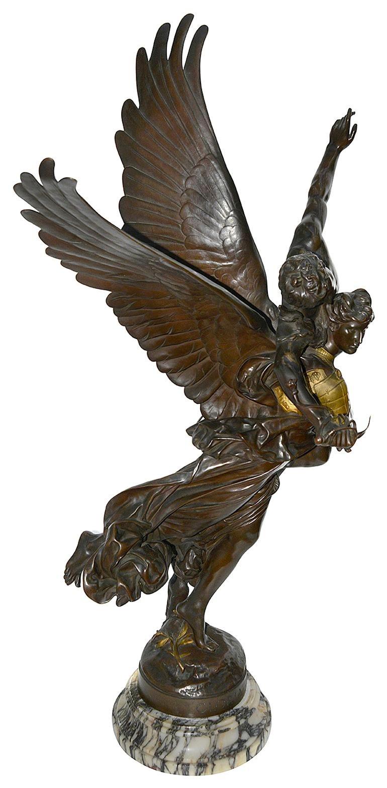 Francese Statua in bronzo Gloria Victis del XIX secolo, di Barbedienne. in vendita