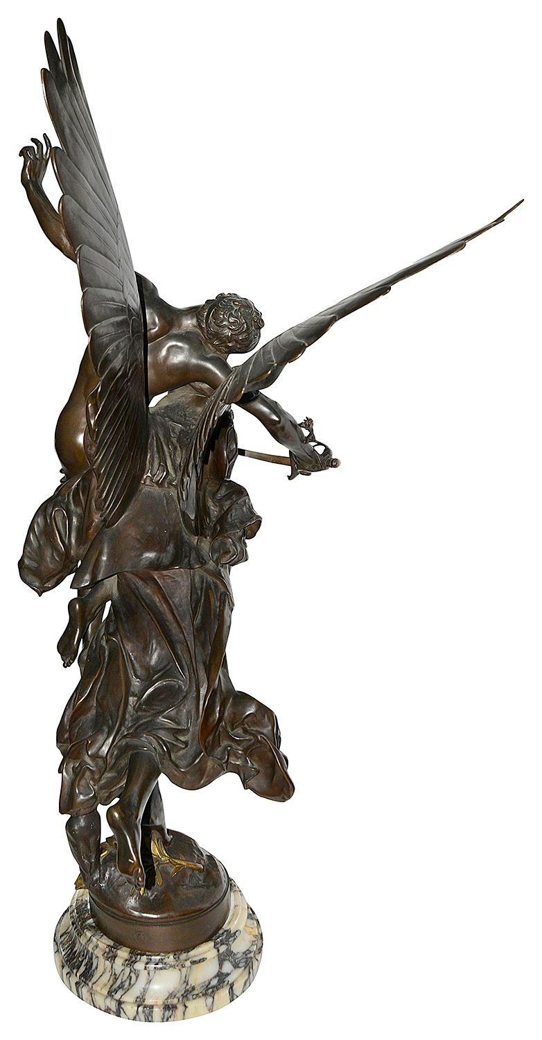Calco Statua in bronzo Gloria Victis del XIX secolo, di Barbedienne. in vendita