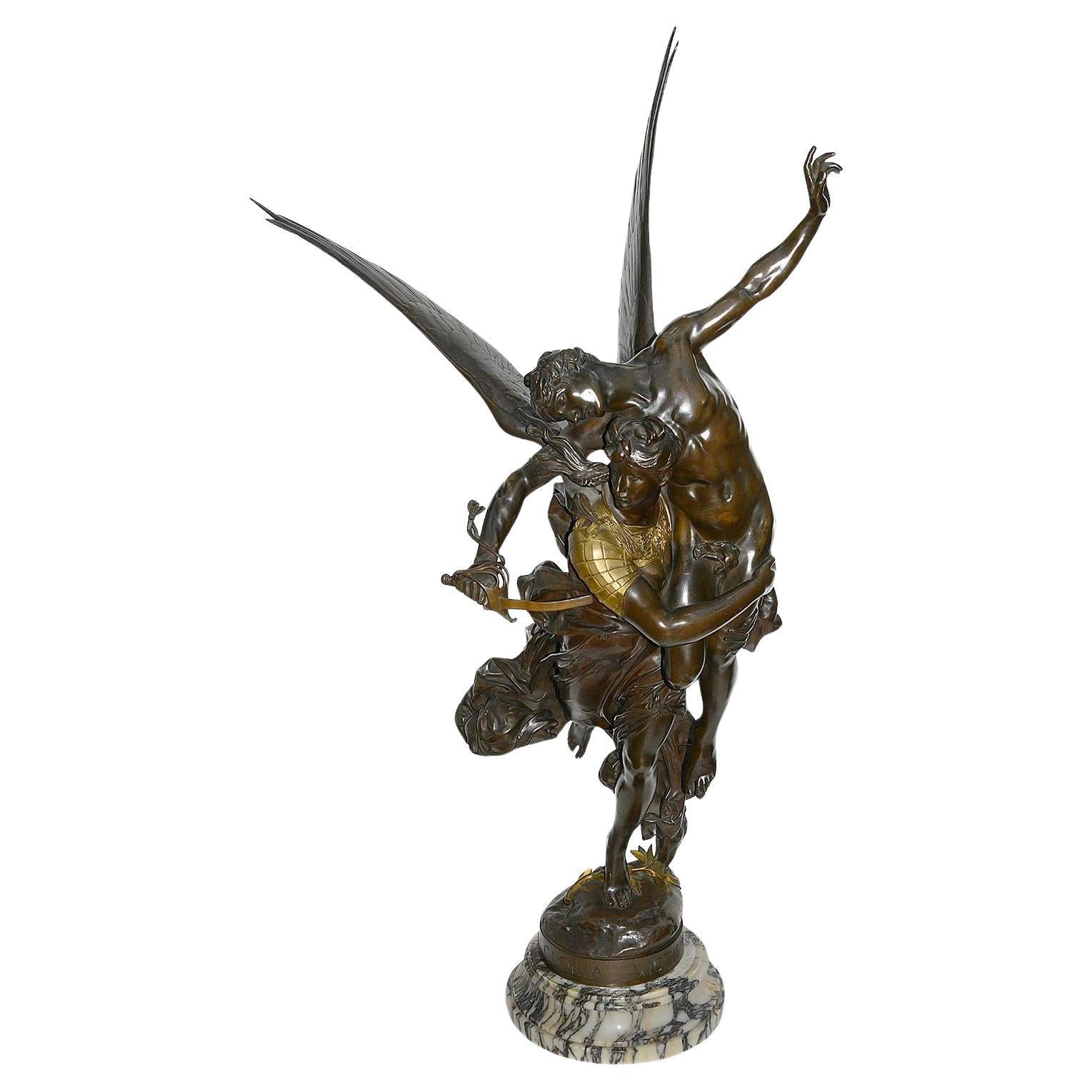 19th Century Gloria Victis bronze statue, By Barbedienne.