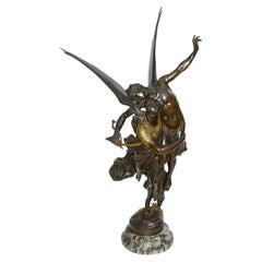 19th Century Gloria Victis bronze statue, By Barbedienne.